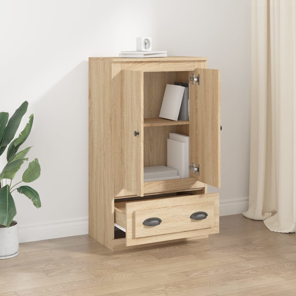 vidaXL Hoge kast 60x35,5x103,5 cm bewerkt hout sonoma eikenkleurig