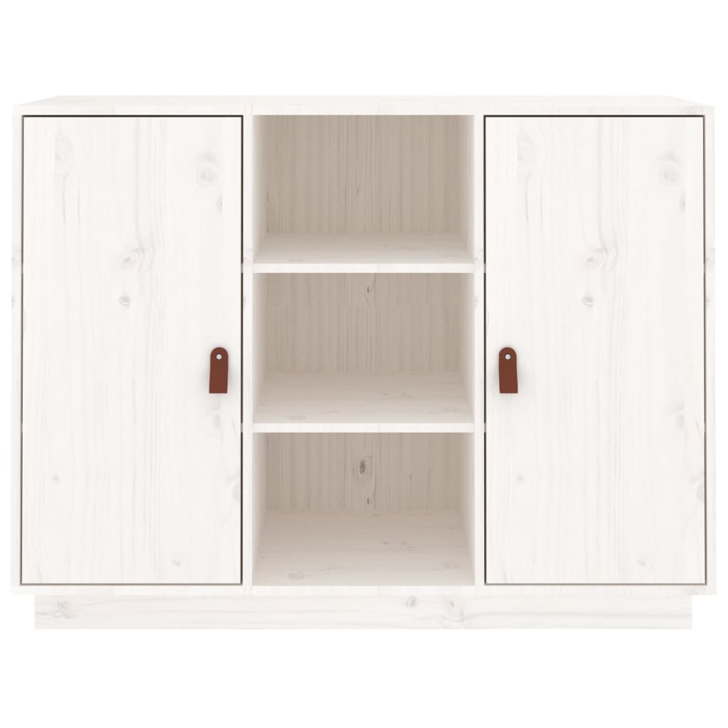 vidaXL Dressoir 100x40x75 cm massief grenenhout wit