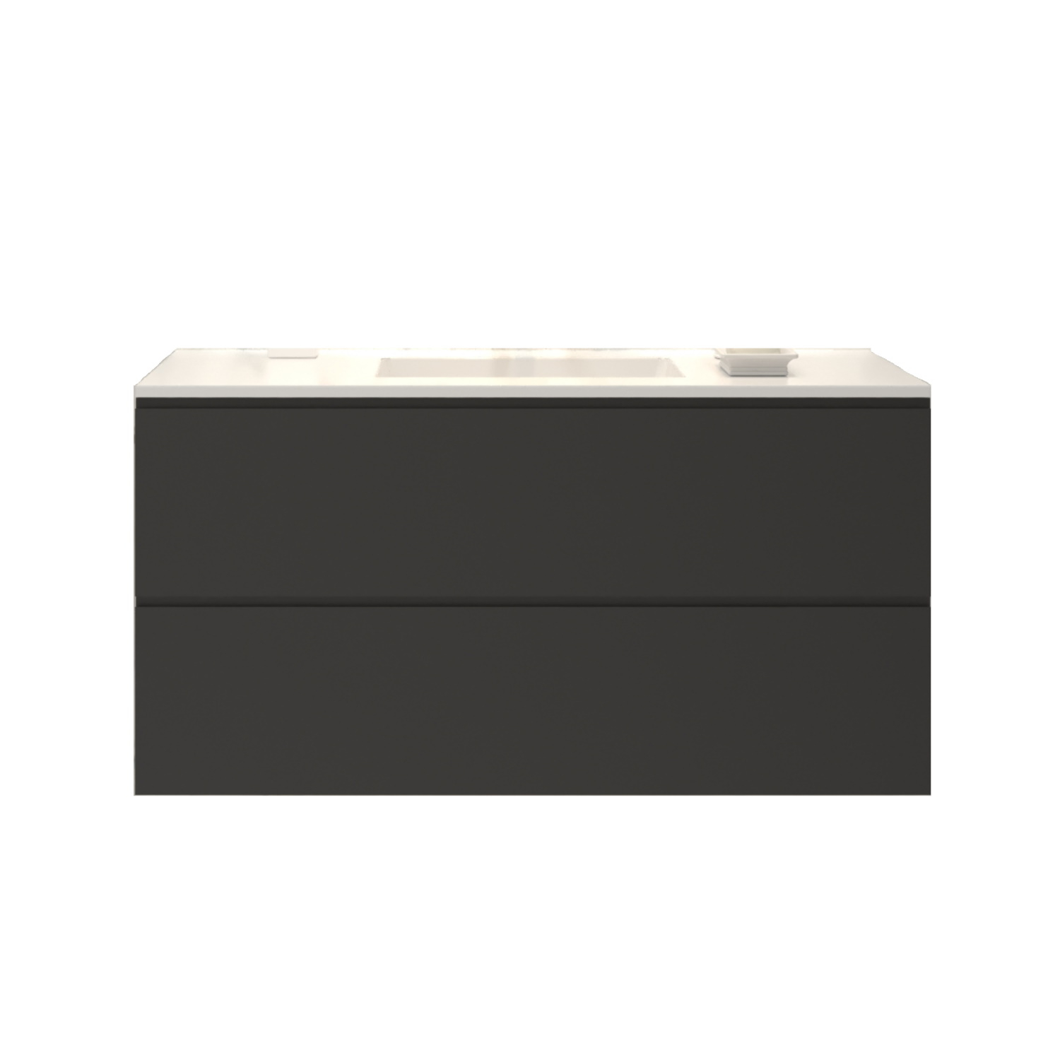 Gliss Design Badkamermeubelset Gliss Hermes 90 cm Mat Zwart
