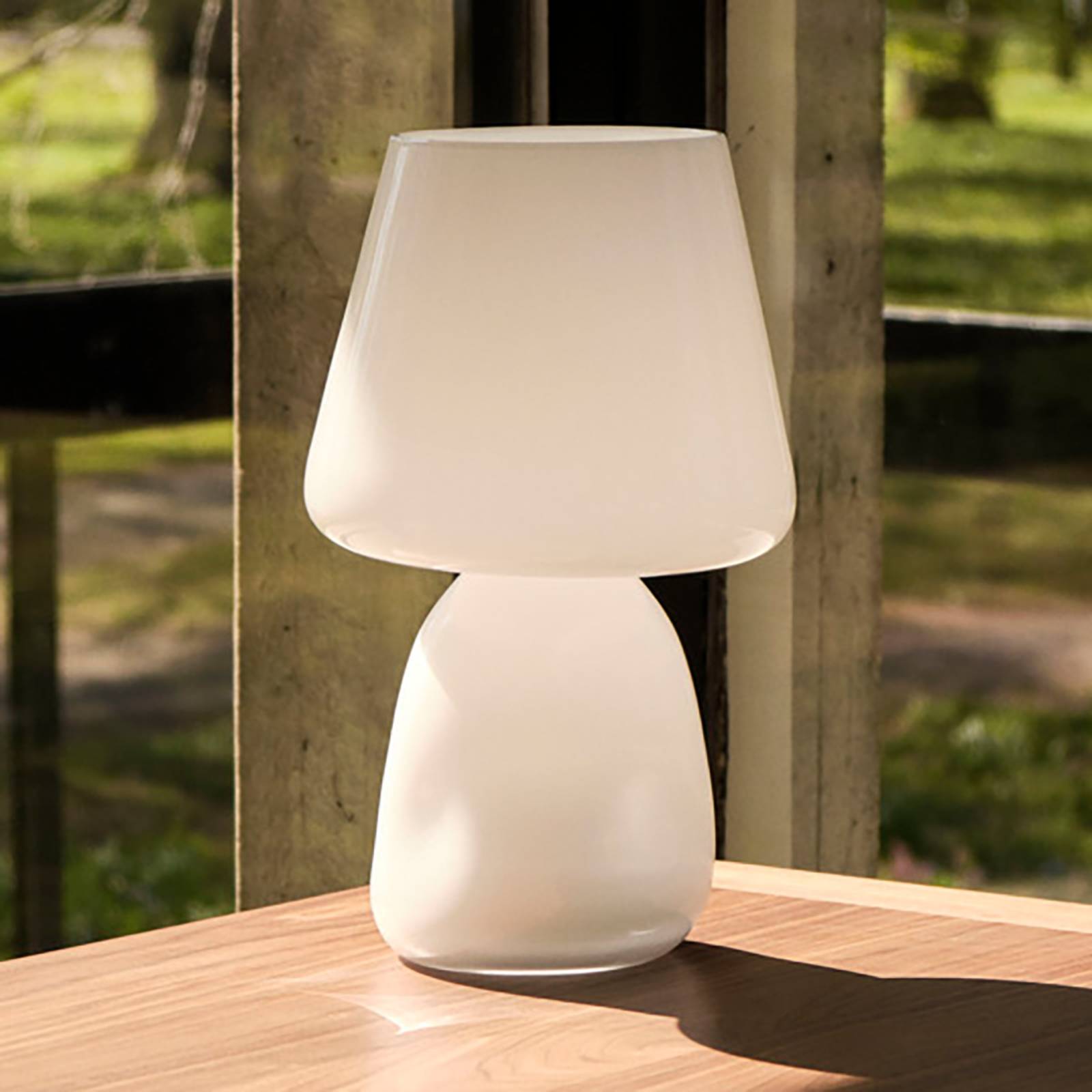 Hay Apollo tafellamp van glas, wit