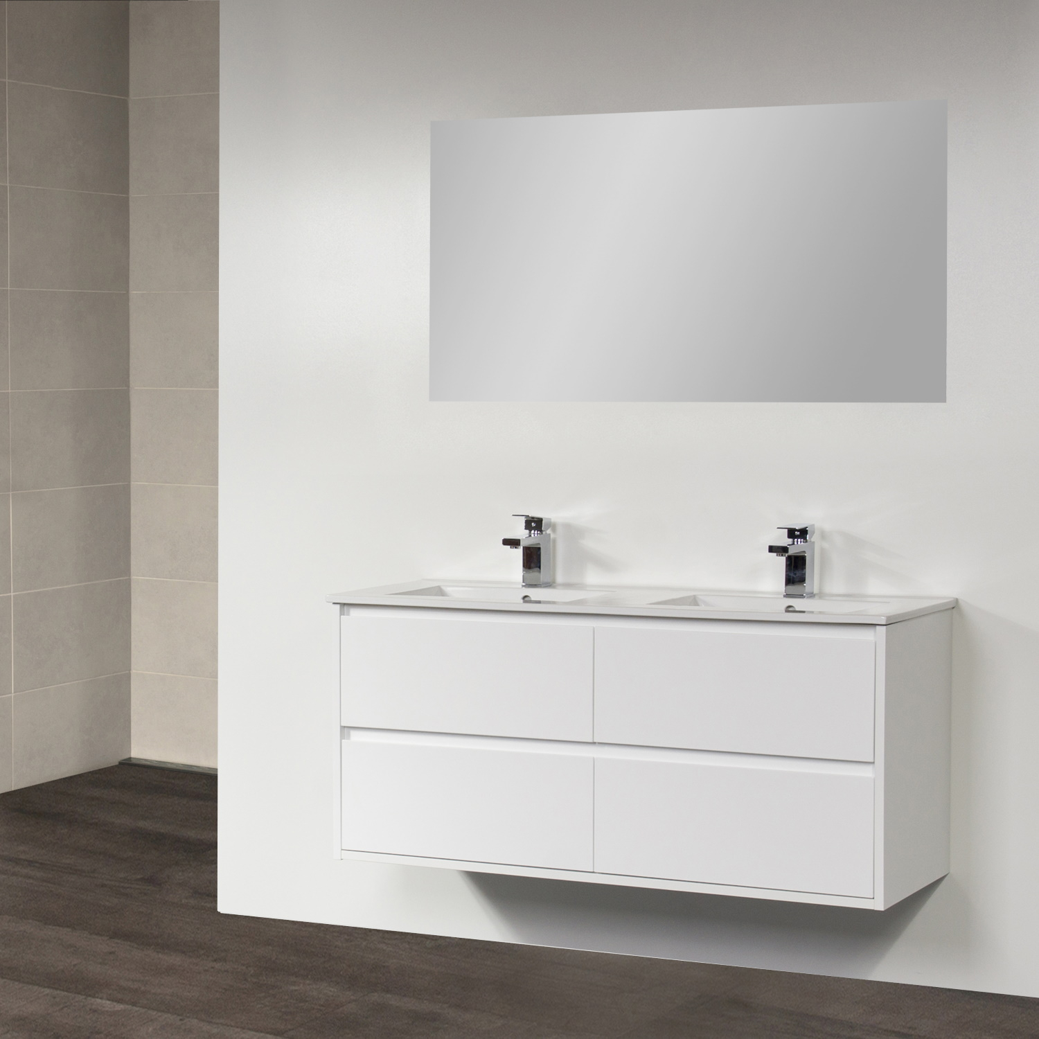 Sanitop Badkamermeubelset New Future 120-4 Hoogglans Grijs
