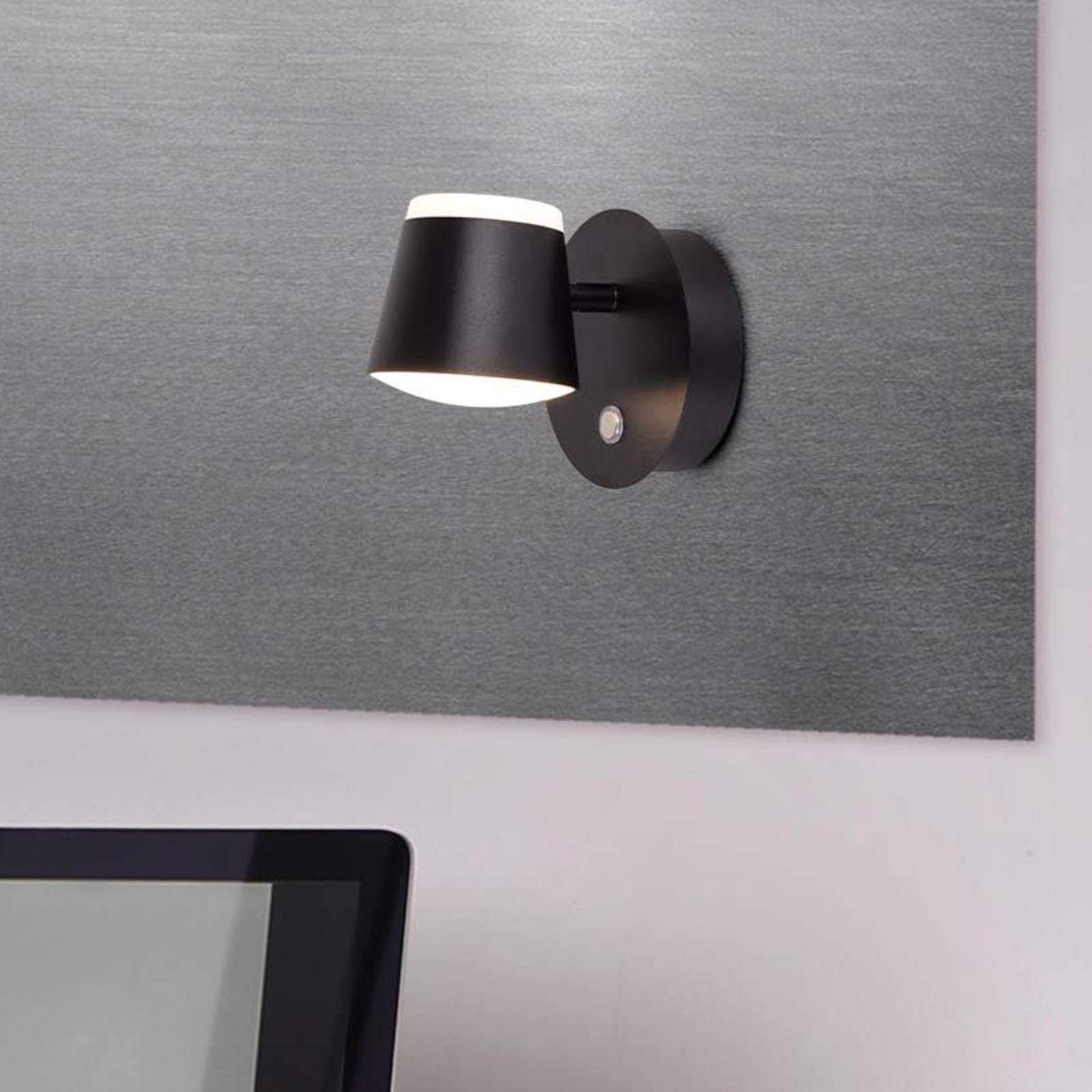 Näve Led-wandlamp Tondo magnetisch, batterij opladen via usb-c kabel, dimbaar per touch, geheugen (1 stuk)