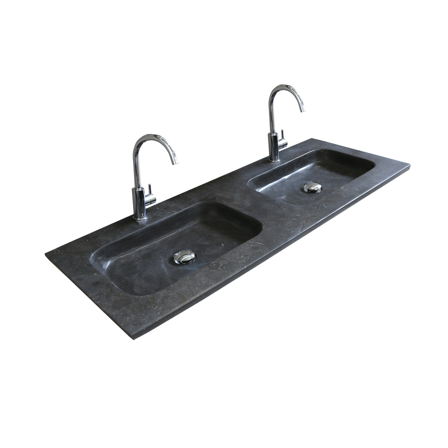Boss & Wessing Badmeubelset BWS Salt 120x46cm Greeploos 2 Lades Met Wastafel Hardsteen Ice White