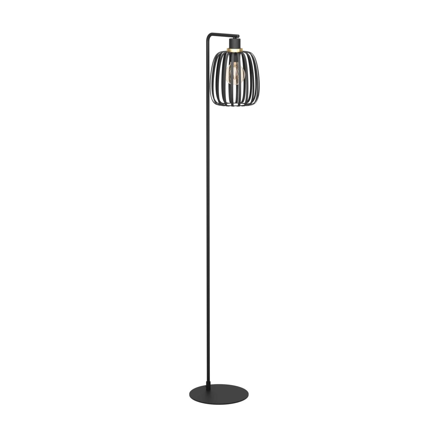 EGLO Vloerlamp Pocicas Zwart Messing ⌀25cm E27