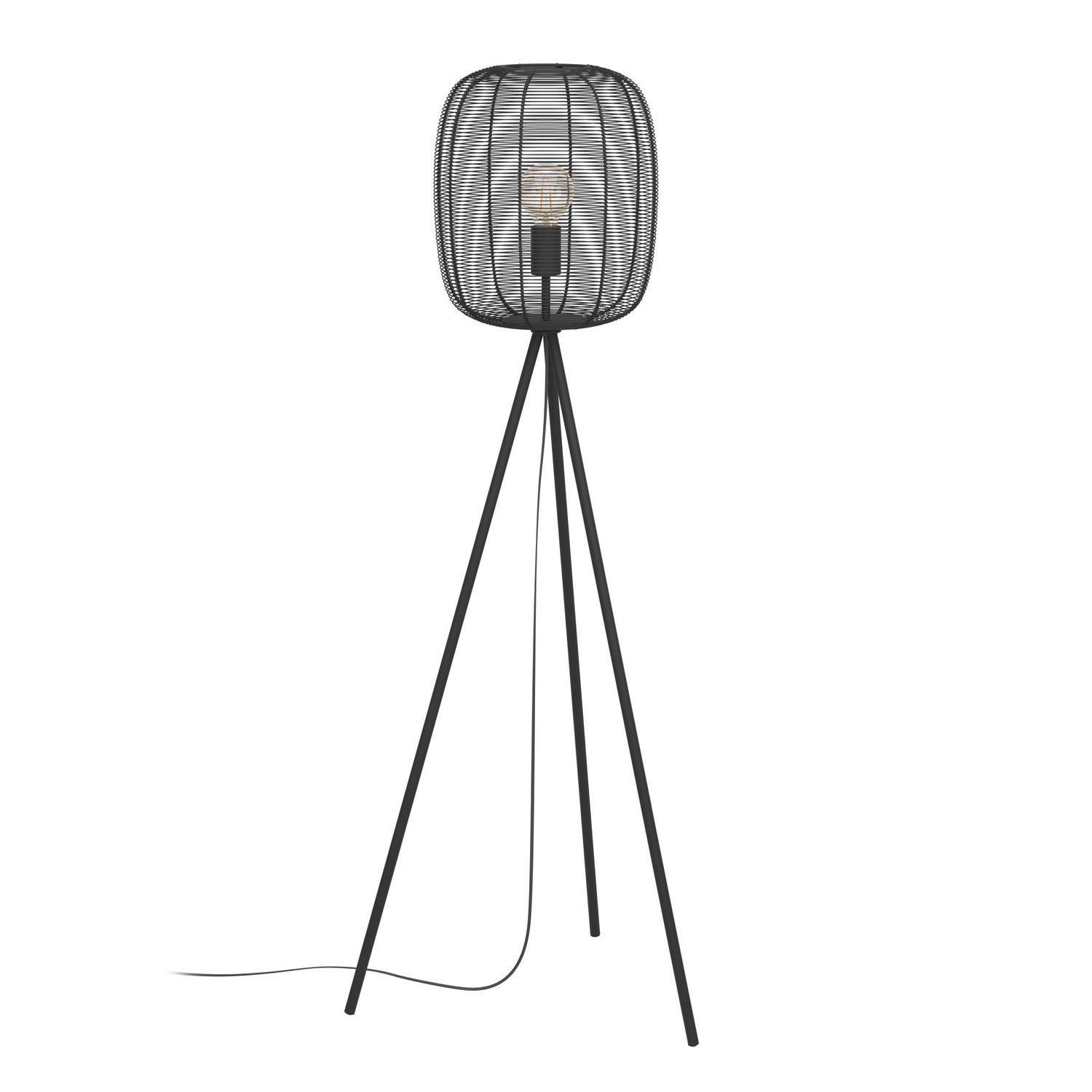 EGLO Vloerlamp Derwen Zwart ⌀32,5cm E27