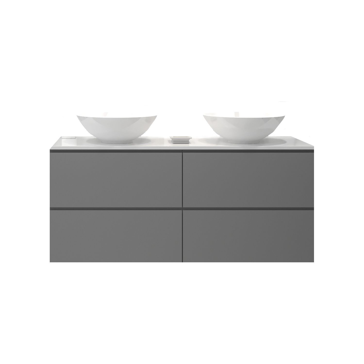 Gliss Design Badkamermeubelset Gliss Zeus 120 cm Beton Grijs Met Waskom