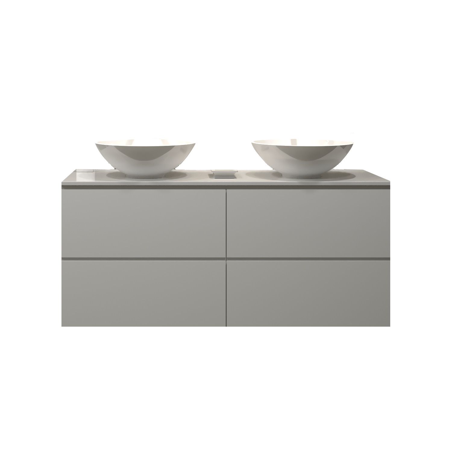 Gliss Design Badkamermeubelset Gliss Zeus 120 cm Hoogglans Wit Met Waskom