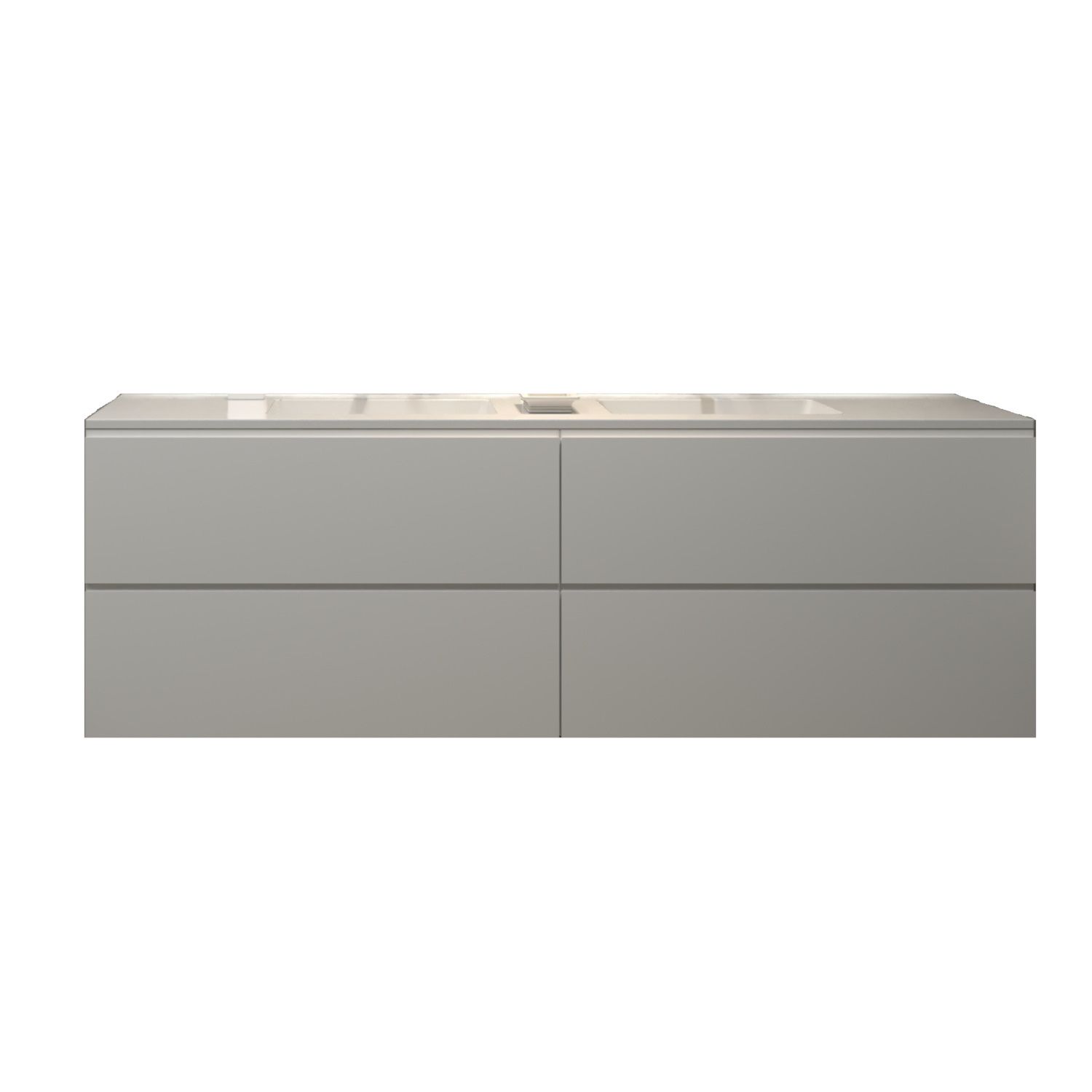 Gliss Design Badkamermeubelset Gliss Zeus 180 cm Hoogglans Wit