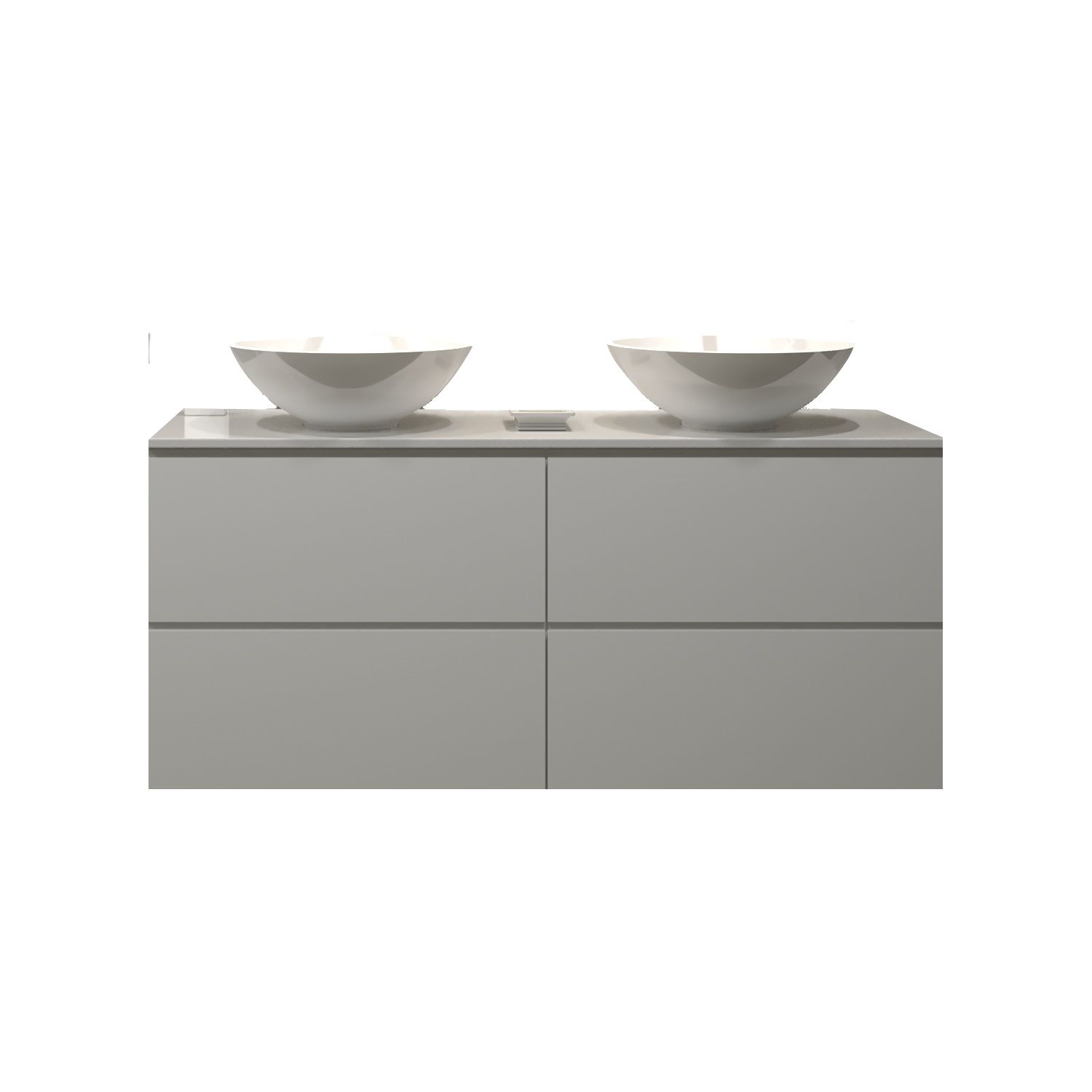 Gliss Design Badkamermeubelset Gliss Hermes 120 cm Hoogglans Wit Met Waskom