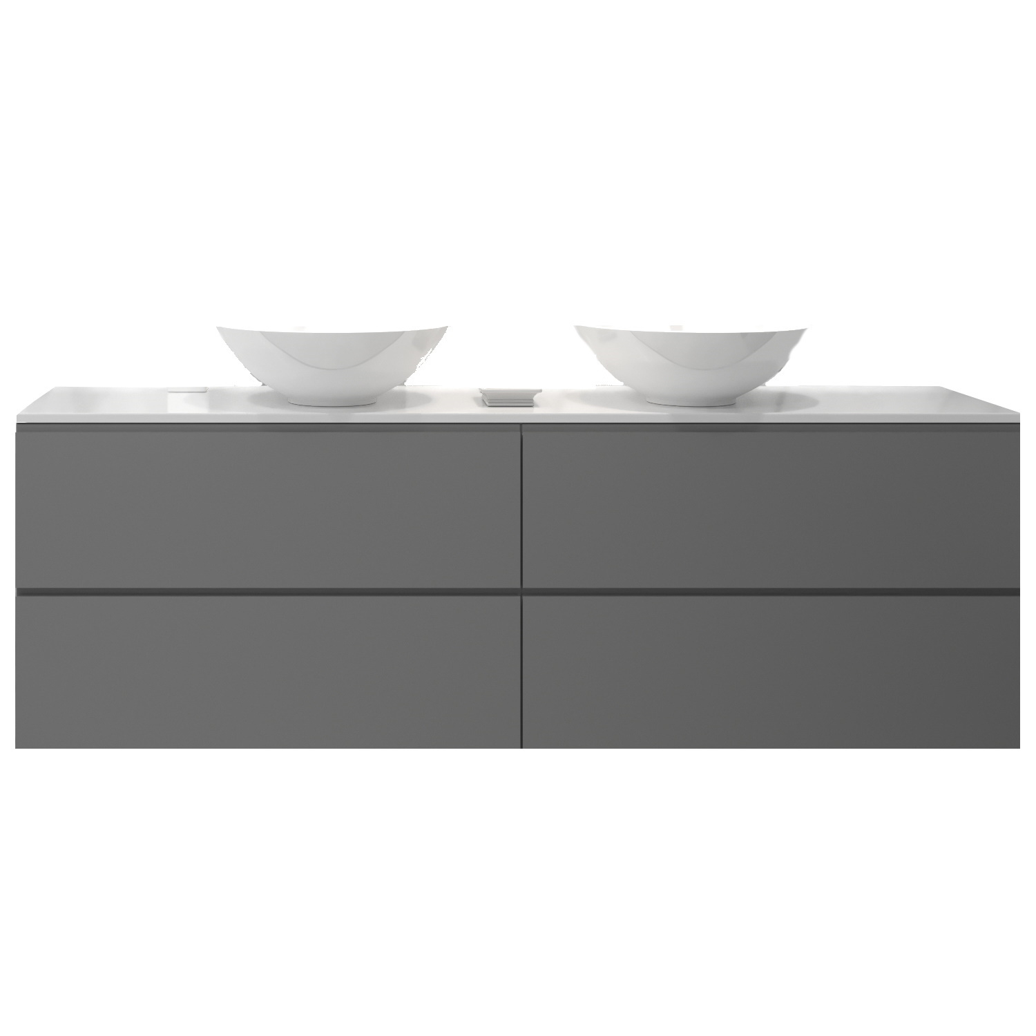 Gliss Design Badkamermeubelset Gliss Zeus 180 cm Beton Grijs Met Waskom