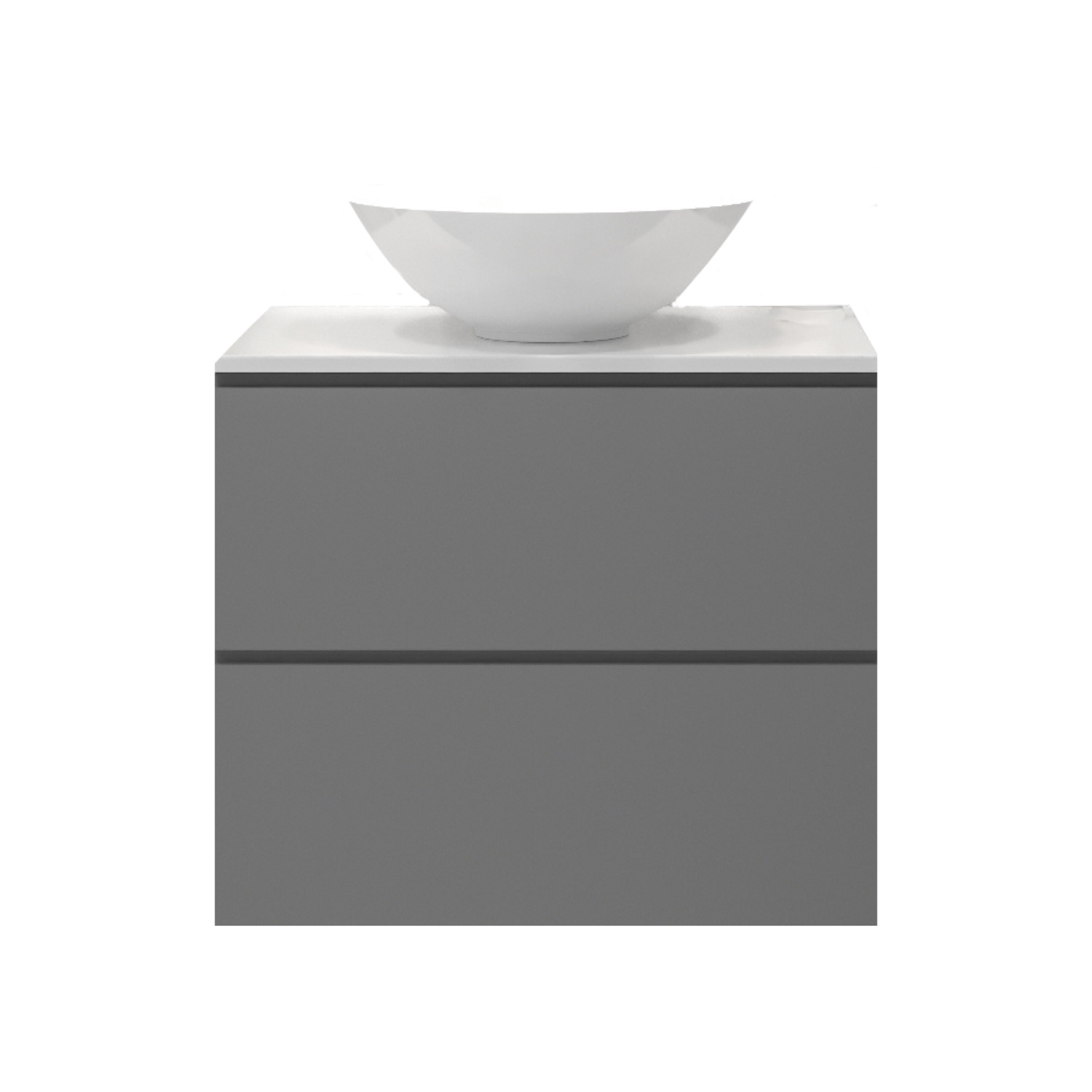 Gliss Design Badkamermeubelset Gliss Hermes 60 cm Beton Grijs Met Waskom