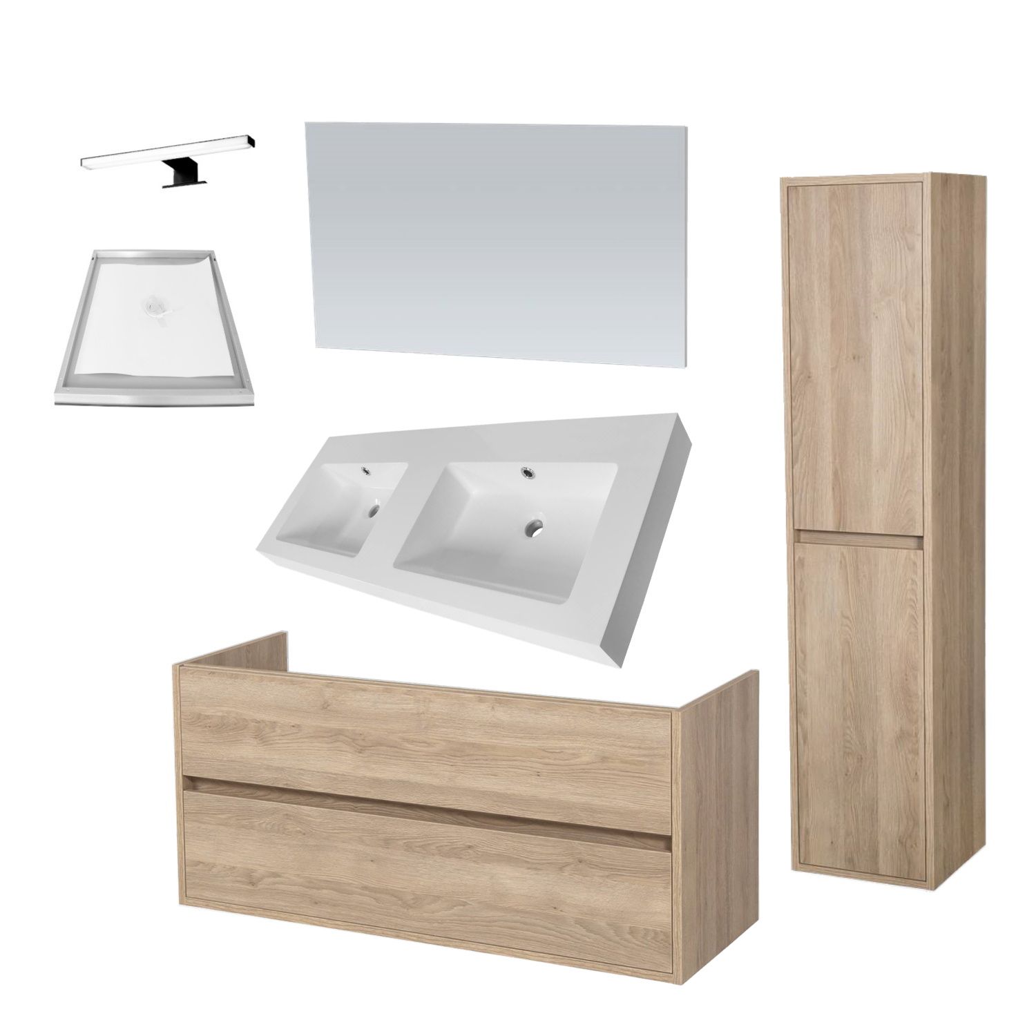 Sanitop Badkamermeubelset NEXXT 120-2 Legno Calore