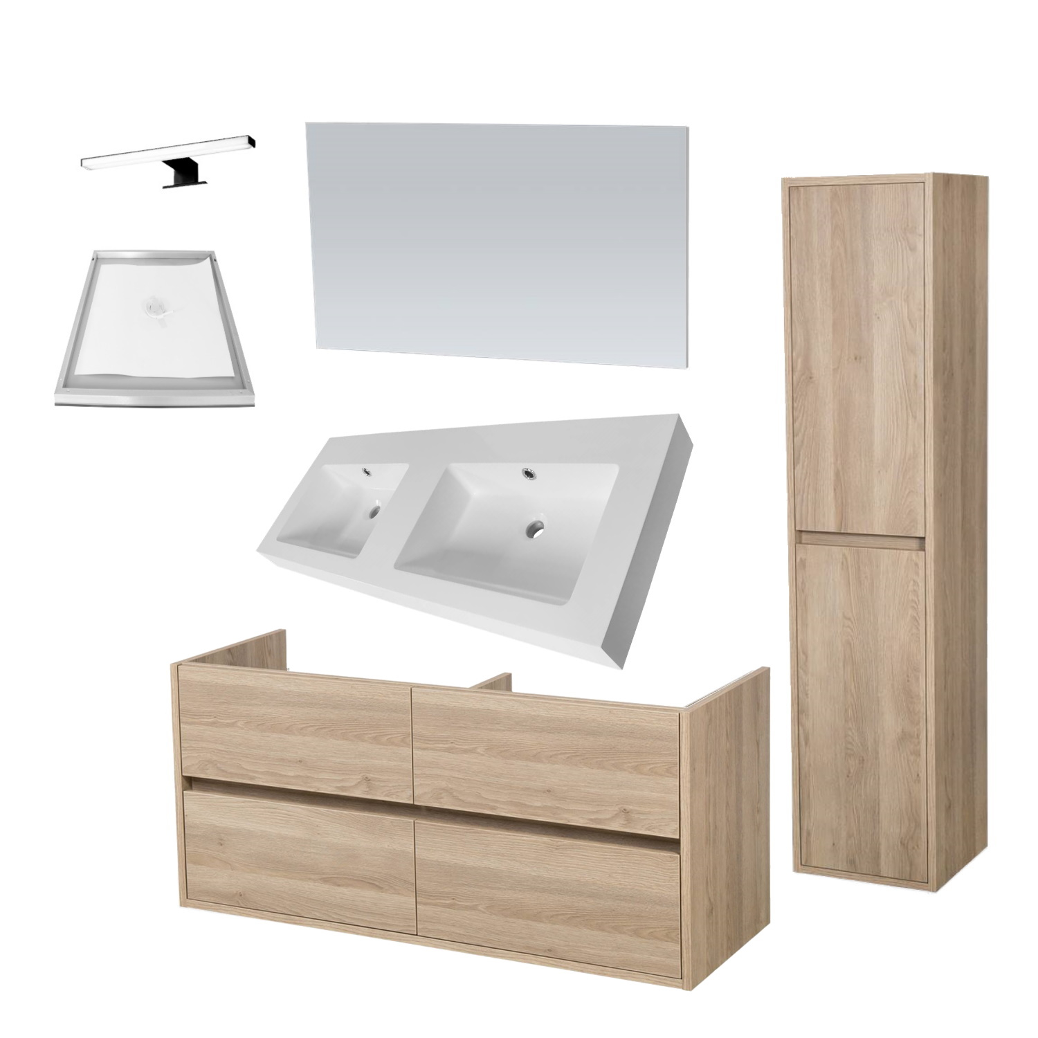 Sanitop Badkamermeubelset NEXXT 120-4 Legno Calore