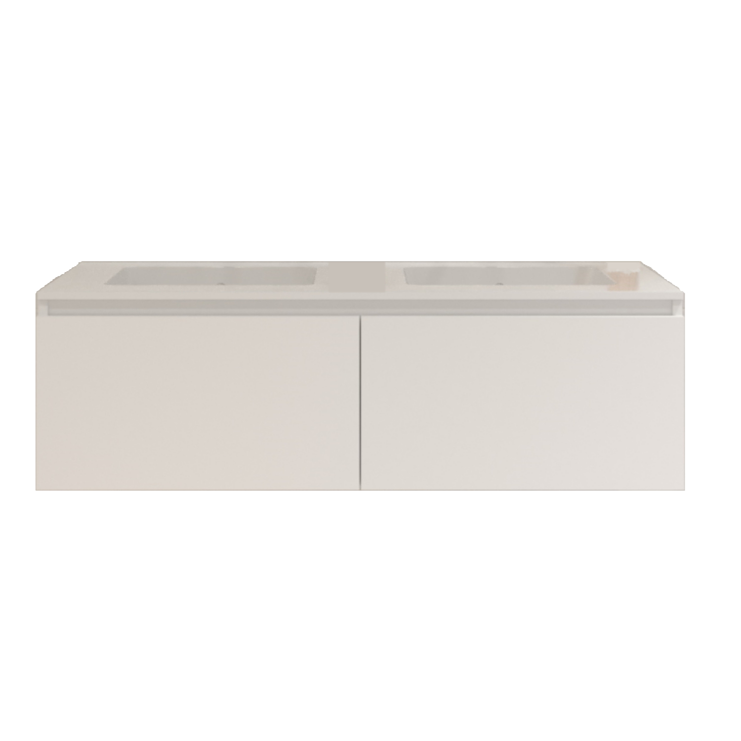 Gliss Design Badkamermeubelset Gliss Eros 120 cm Met Wastafel Met 2 Lades Mat Wit