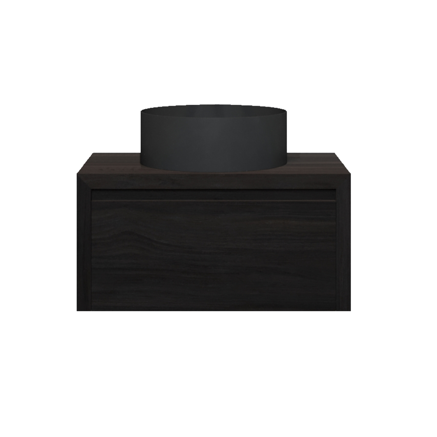 Gliss Design Badkamermeubelset Gliss Ares 70 cm Met Waskom Charcoal
