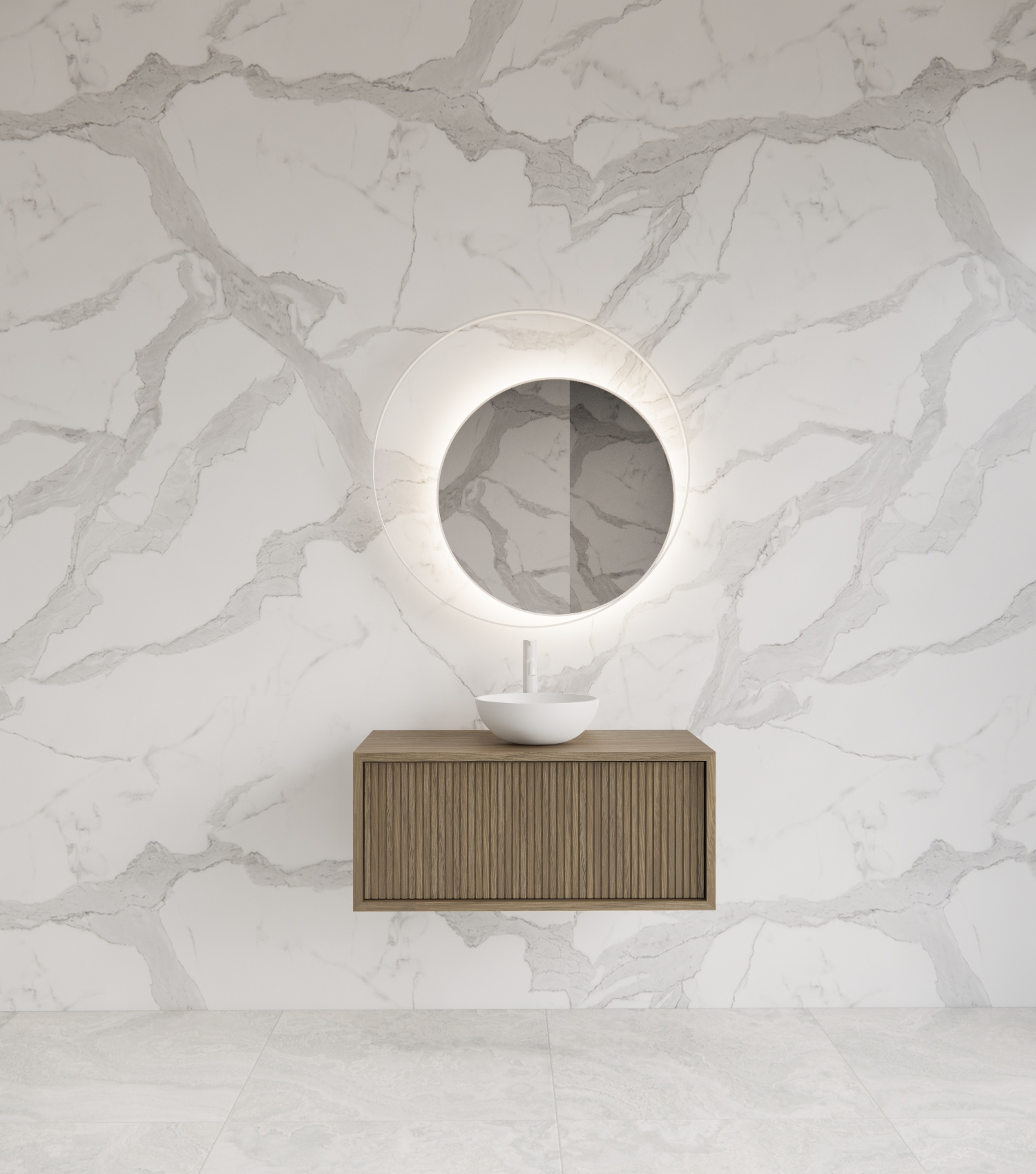 Gliss Design Onderkast  Heronimus 60x45x35 cm Met Topplaat Ash Grey