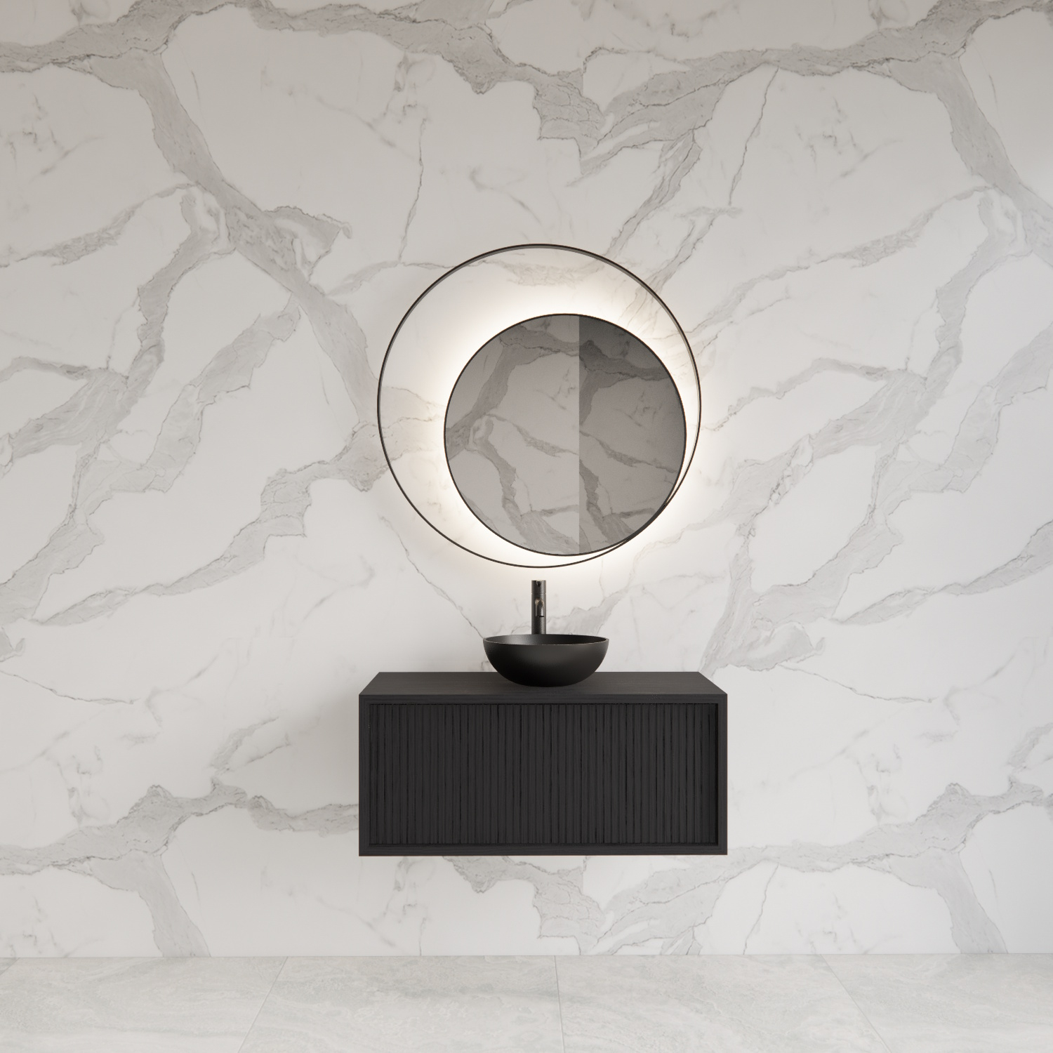 Gliss Design Onderkast  Heronimus 60x45x35 cm Met Topplaat Black Veneer