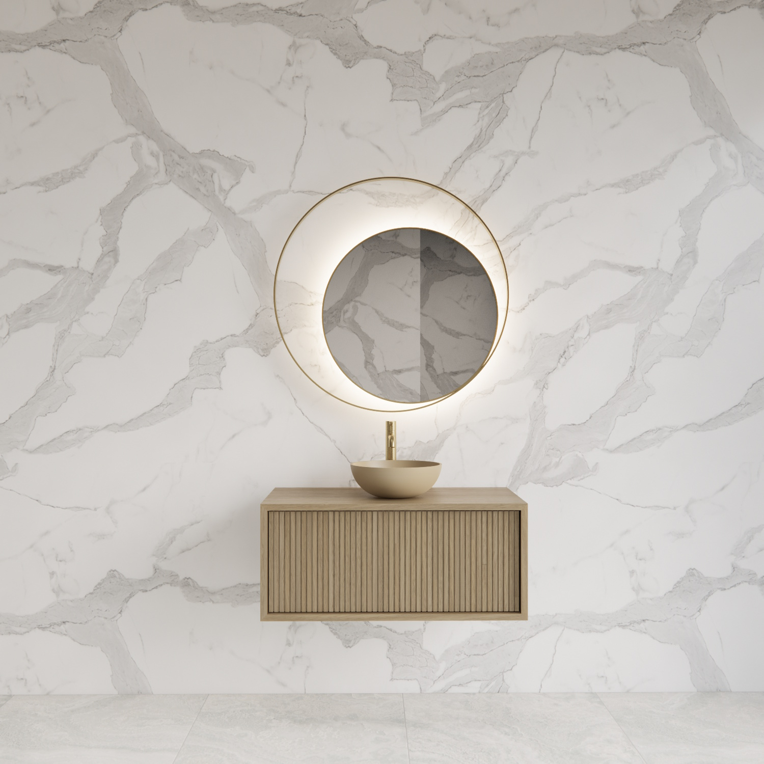 Gliss Design Onderkast  Heronimus 70x45x35 cm Met Topplaat Corn Silk