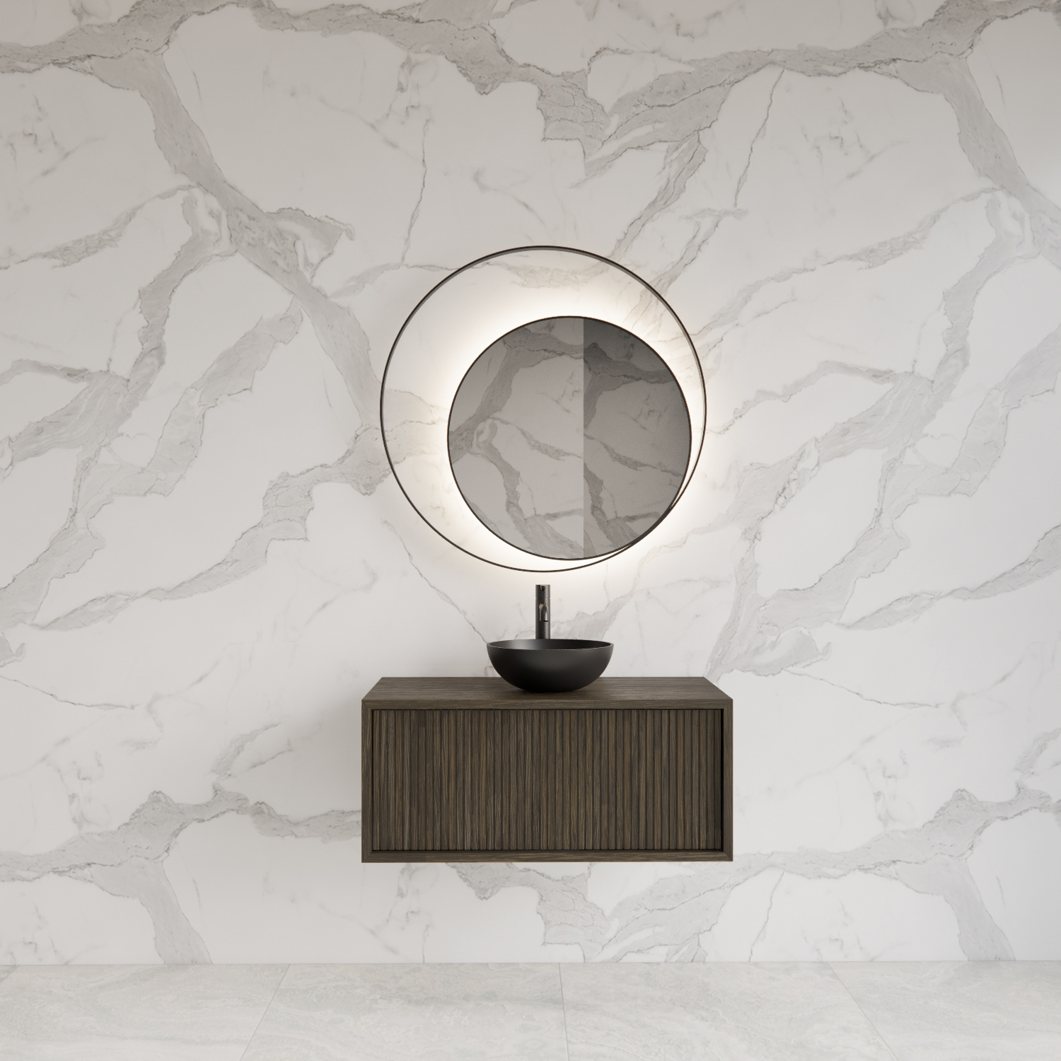 Gliss Design Onderkast  Heronimus 70x45x35 cm Met Topplaat Charcoal