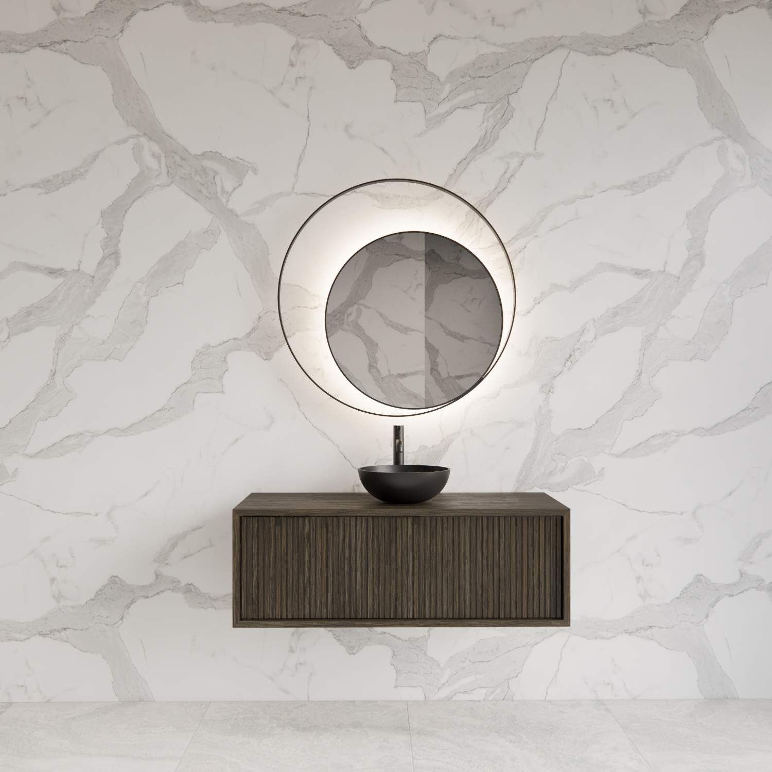 Gliss Design Onderkast  Heronimus 90x45x35 cm Met Topplaat Charcoal