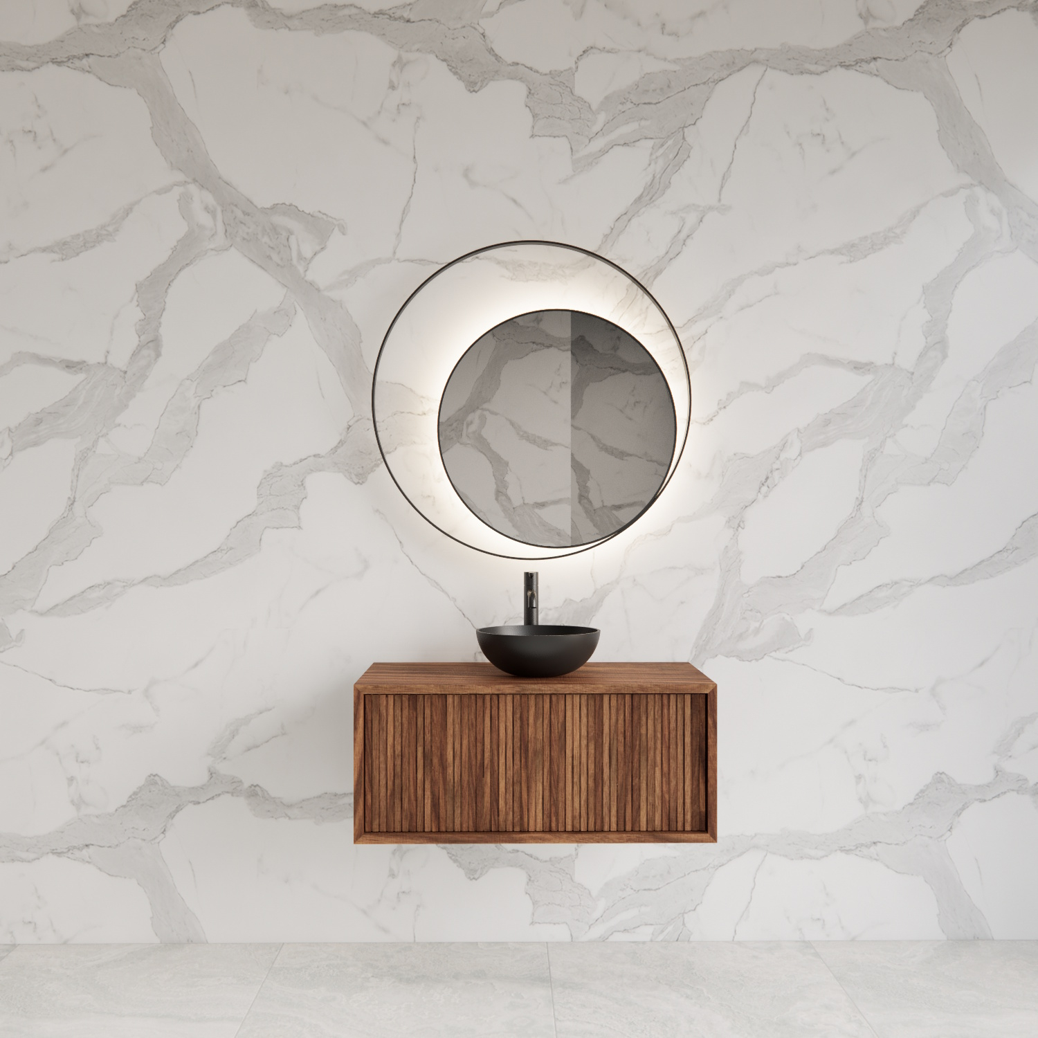 Gliss Design Onderkast  Heronimus 60x45x35 cm Met Topplaat Walnut