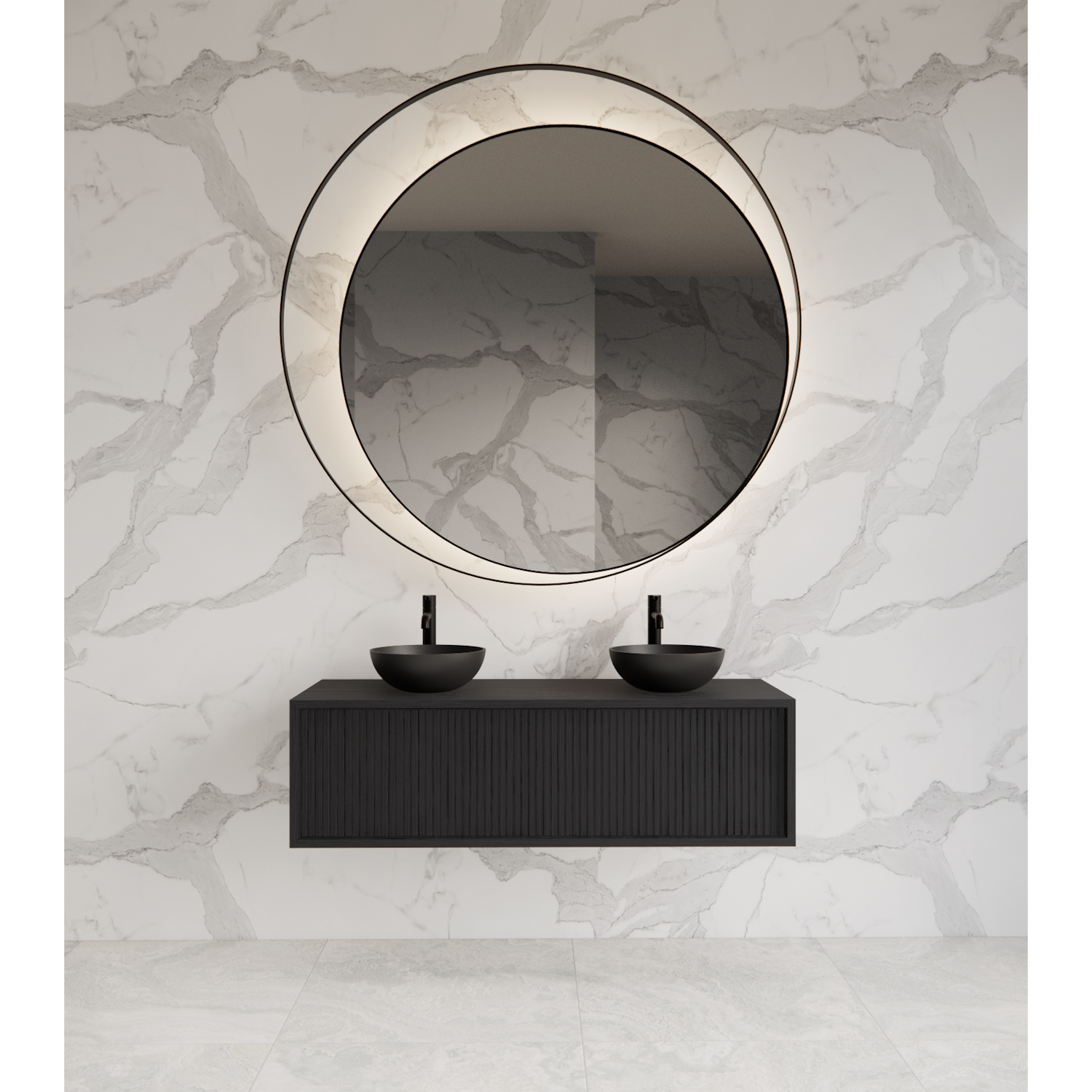 Gliss Design Onderkast  Heronimus 120x45x35 cm Met Topplaat Black Veneer