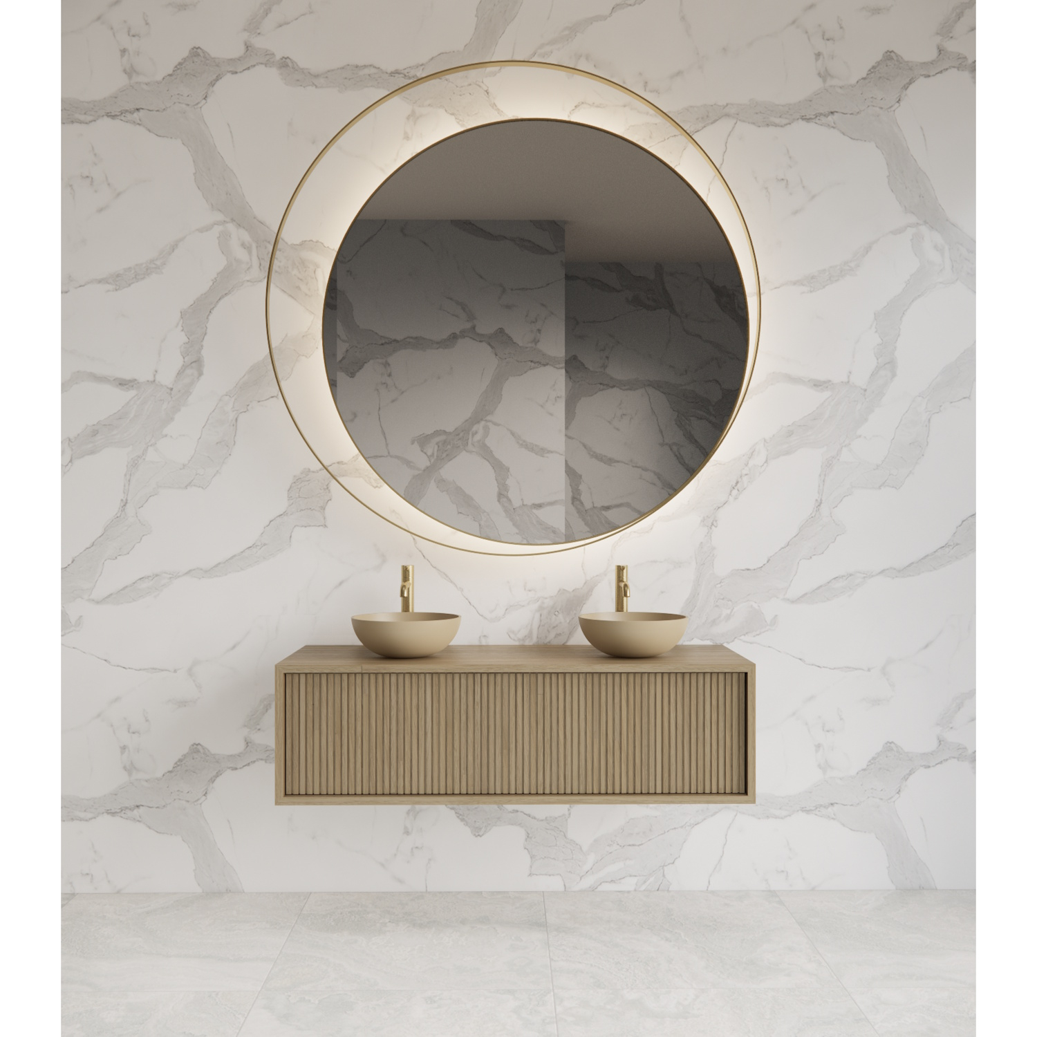 Gliss Design Onderkast  Heronimus 120x45x35 cm Met Topplaat Corn Silk