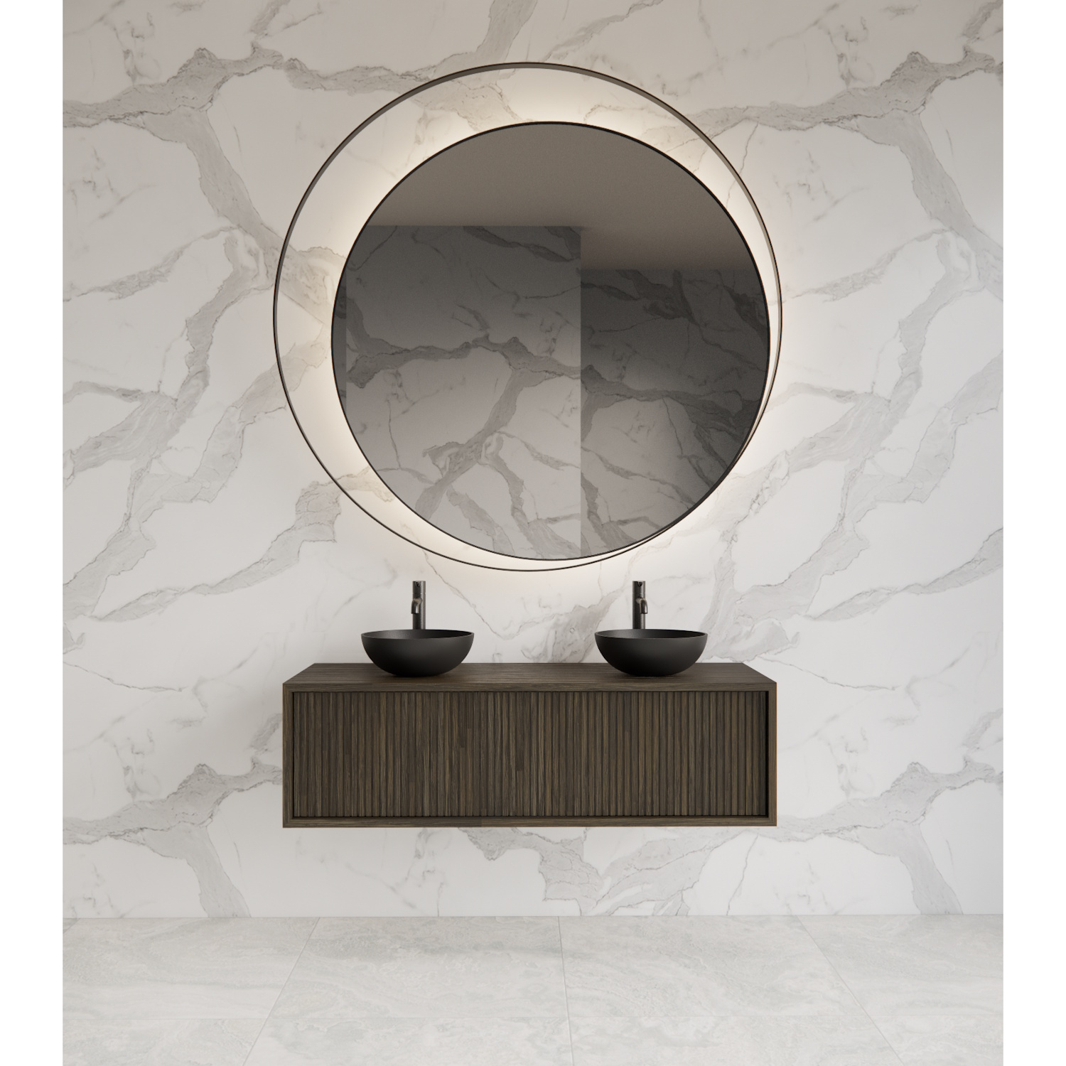 Gliss Design Onderkast  Heronimus 120x45x35 cm Met Topplaat Charcoal