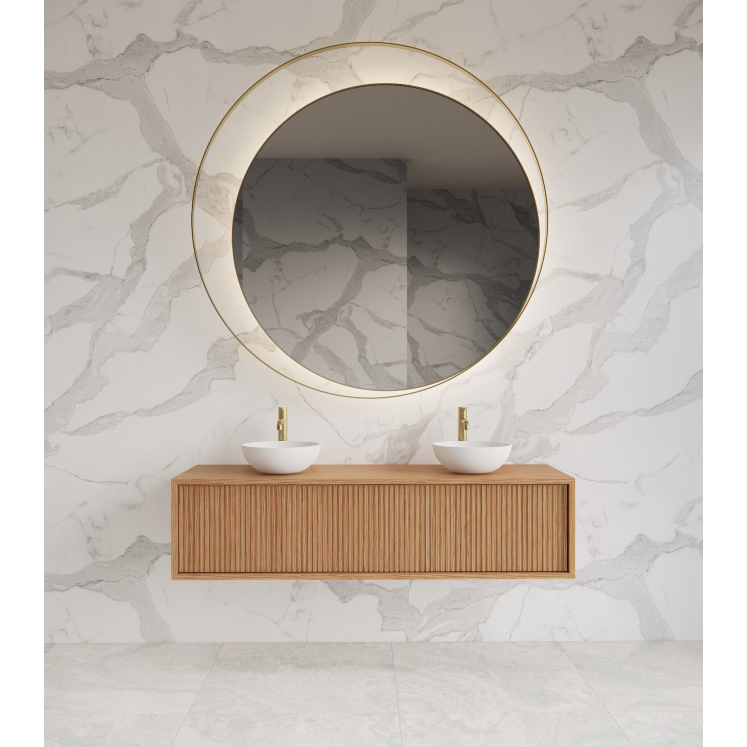 Gliss Design Onderkast  Heronimus 140x45x35 cm Met Topplaat Pure