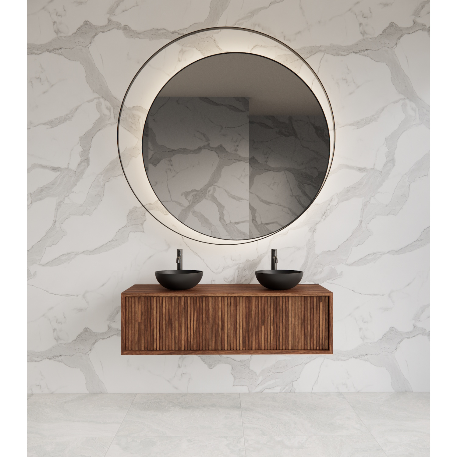 Gliss Design Onderkast  Heronimus 120x45x35 cm Met Topplaat Walnut