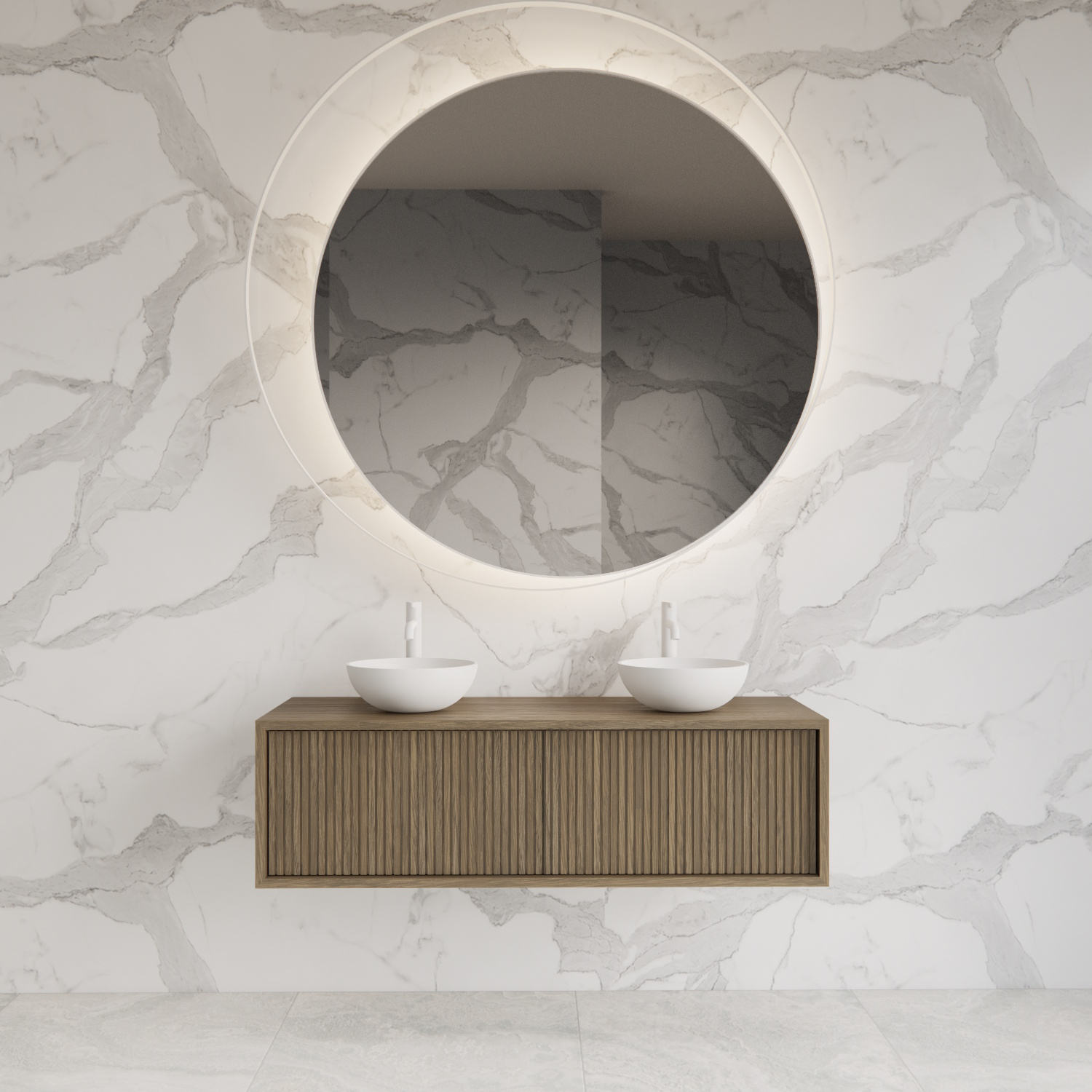 Gliss Design Onderkast  Heronimus 120x45x35 cm 2 Laden Met Topplaat Ash Grey
