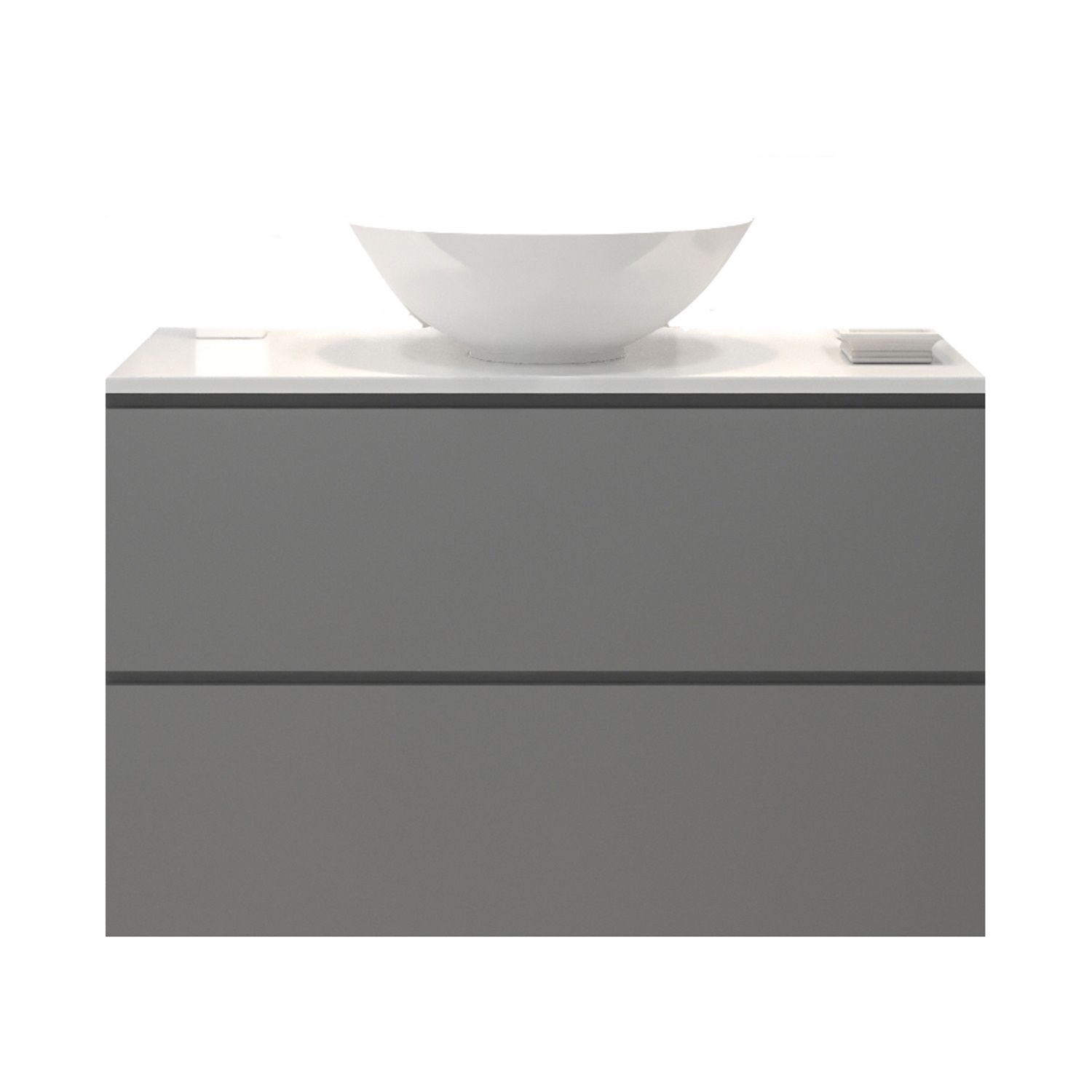Gliss Design Badkamermeubelset Gliss Zeus 90 cm Beton Grijs Met Waskom