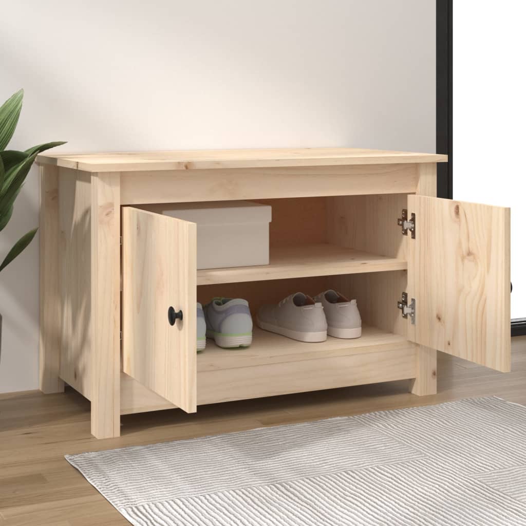 vidaXL Schoenenkast 70x38x45,5 cm massief grenenhout