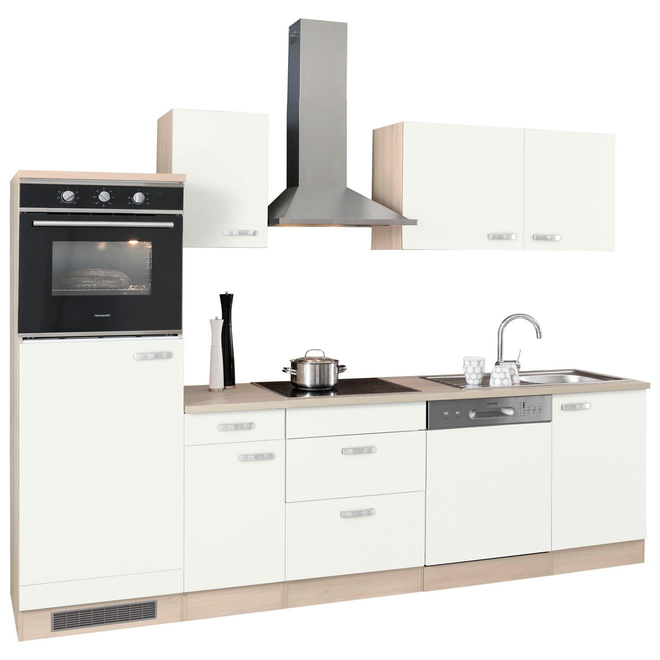 OPTIFIT Keukenblok Faro Breedte 270 cm, optioneel met elektrische apparaten, met werkblad