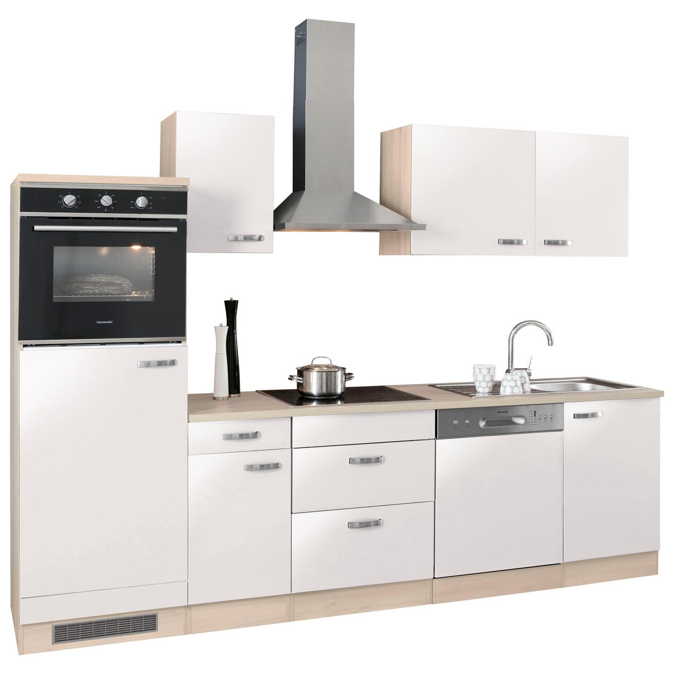 OPTIFIT Keukenblok Faro Breedte 270 cm, optioneel met elektrische apparaten, met werkblad