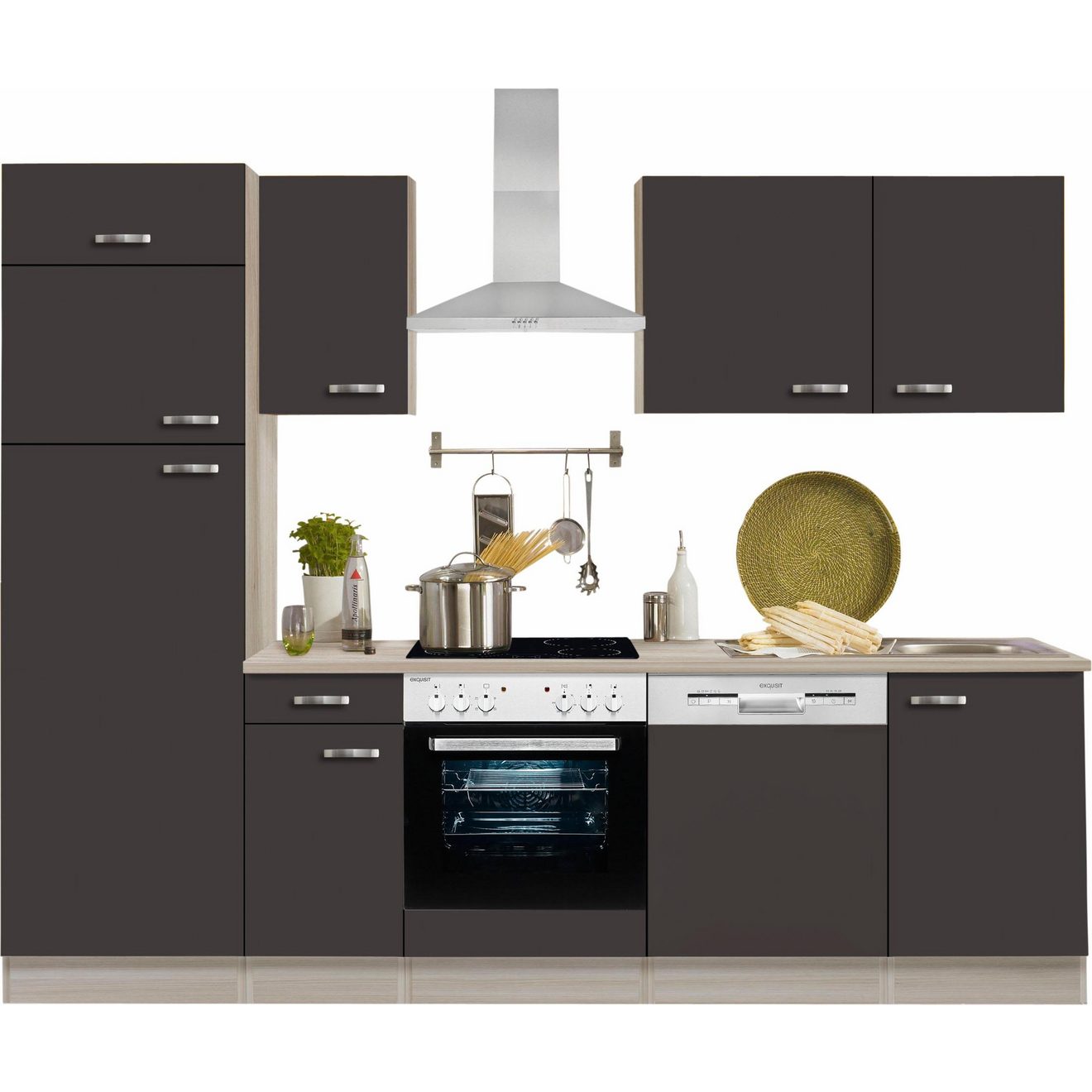 OPTIFIT Keukenblok Faro Breedte 270 cm, optioneel met elektrische apparaten, met werkblad