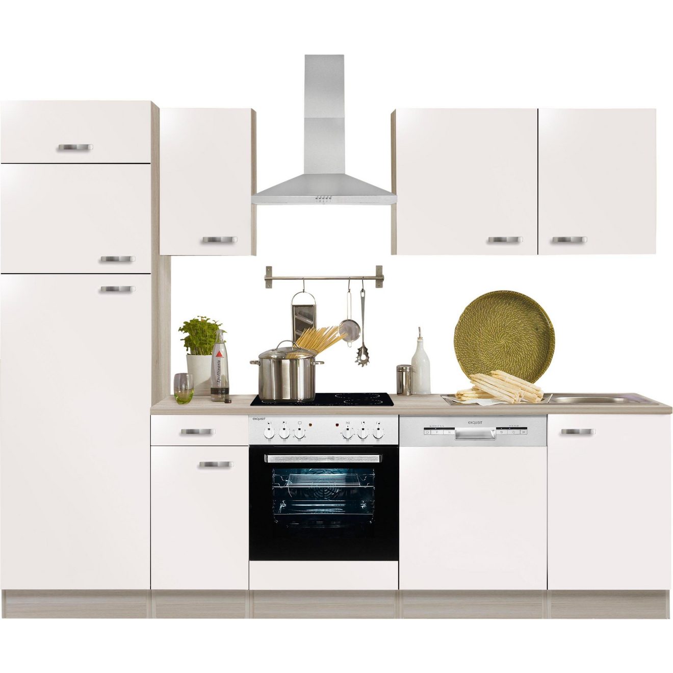 OPTIFIT Keukenblok Faro Breedte 270 cm, optioneel met elektrische apparaten, met werkblad