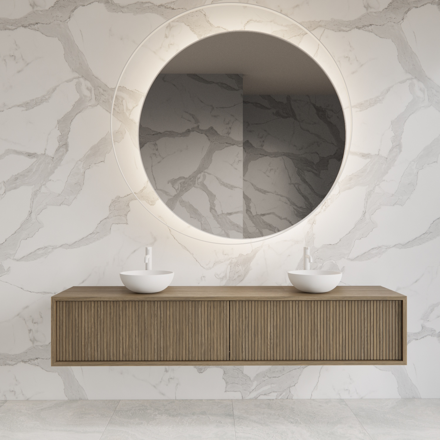 Gliss Design Onderkast  Heronimus 180x45x35 cm 2 Laden Met Topplaat Ash Grey