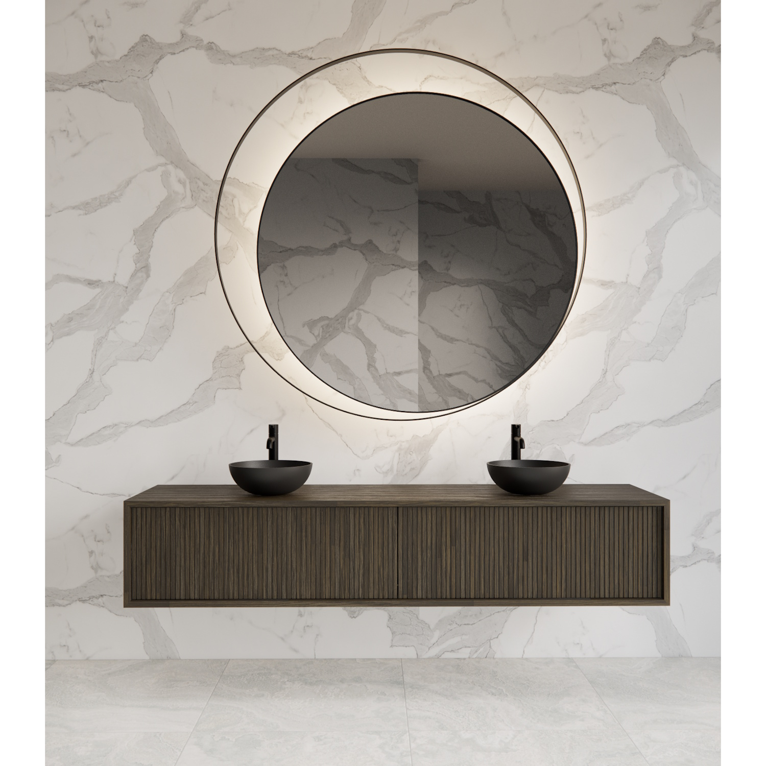 Gliss Design Onderkast  Heronimus 180x45x35 cm 2 Laden Met Topplaat Charcoal