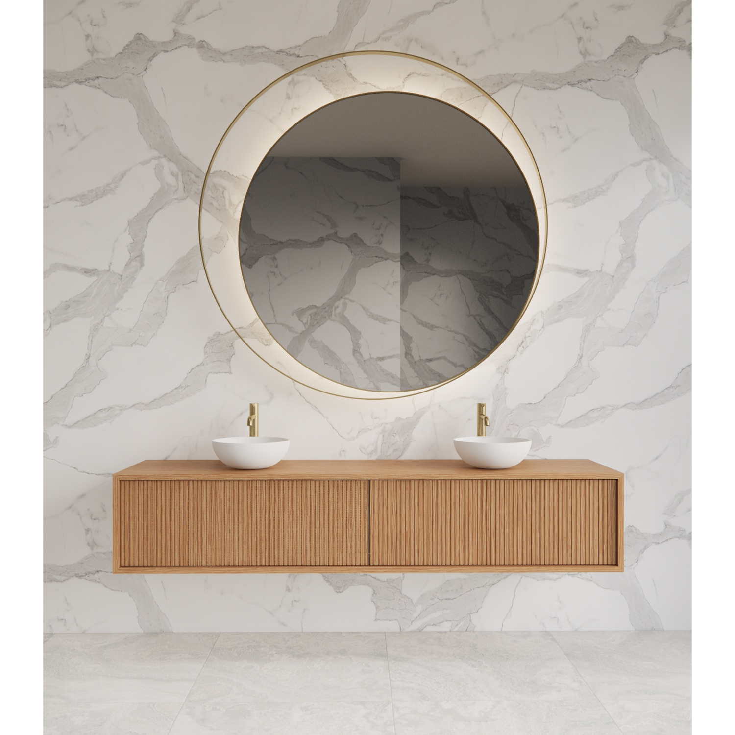 Gliss Design Onderkast  Heronimus 180x45x35 cm 2 Laden Met Topplaat Pure