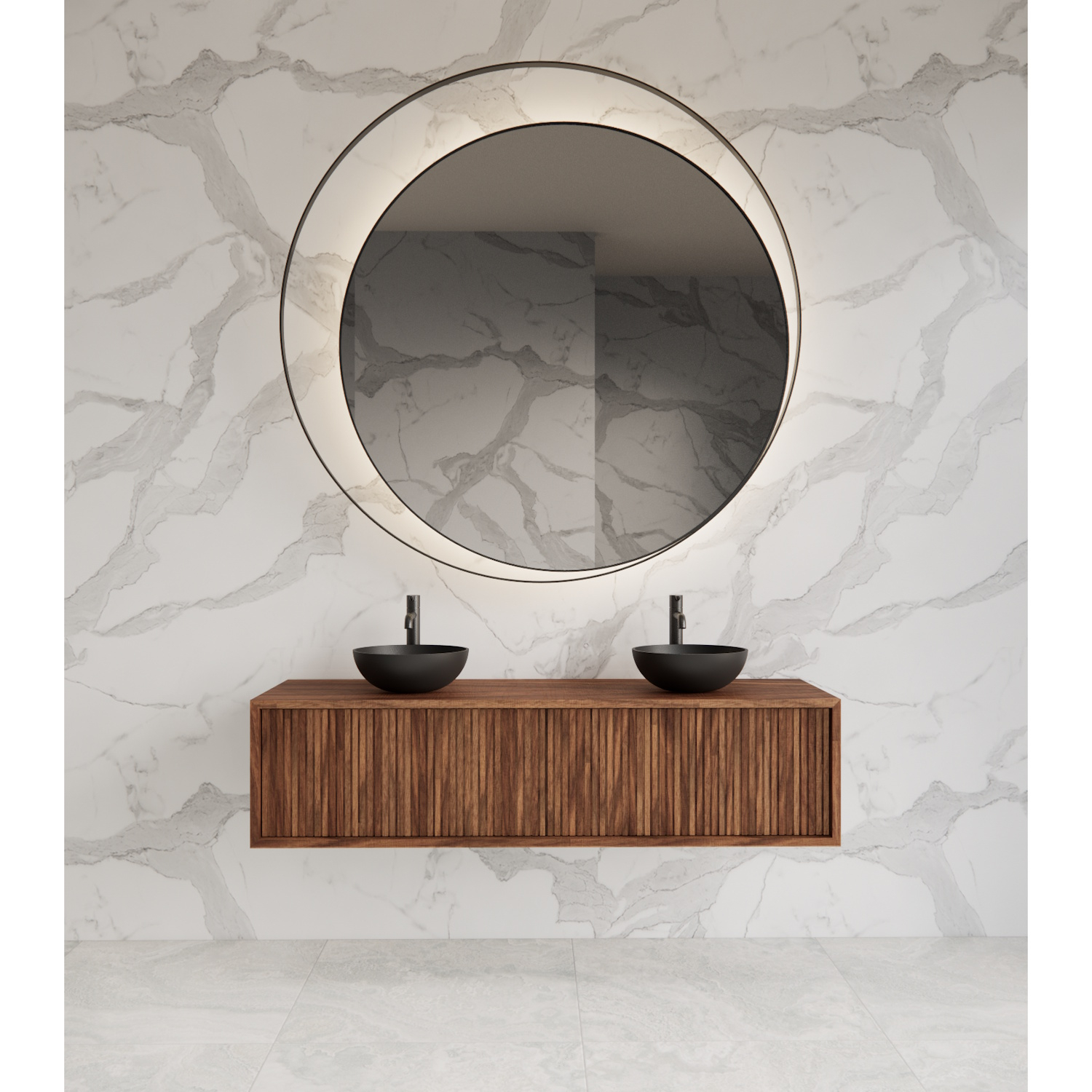 Gliss Design Onderkast  Heronimus 140x45x35 cm 2 Laden Met Topplaat Walnut