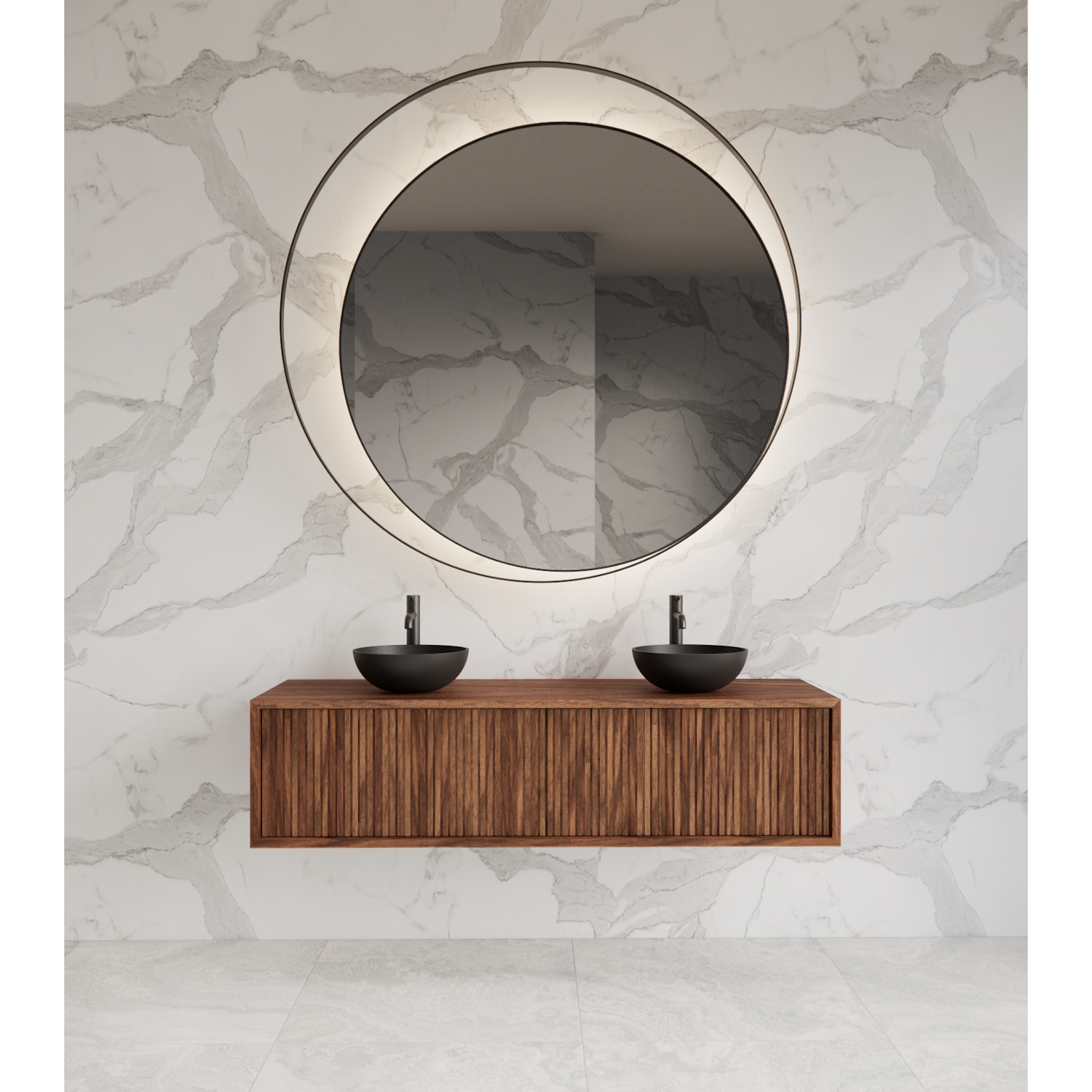 Gliss Design Onderkast  Heronimus 160x45x35 cm 2 Laden Met Topplaat Walnut