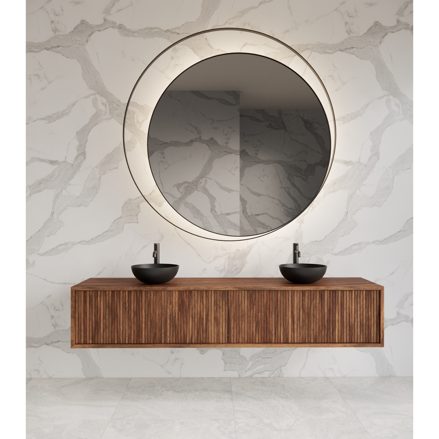 Gliss Design Onderkast  Heronimus 200x45x35 cm 2 Laden Met Topplaat Walnut