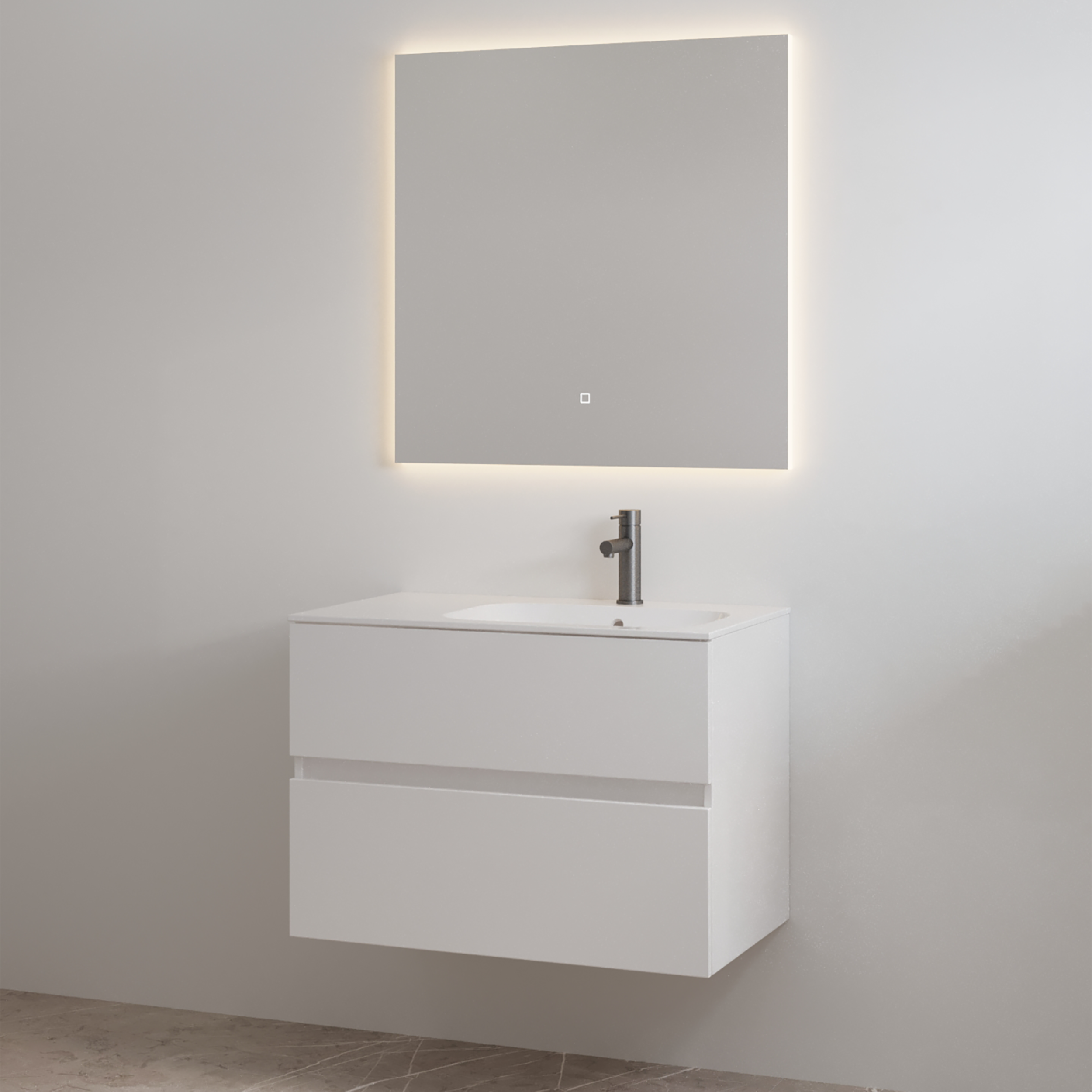 Best Design Badmeubelset met Kraangat  Splash 80 cm Glans Wit