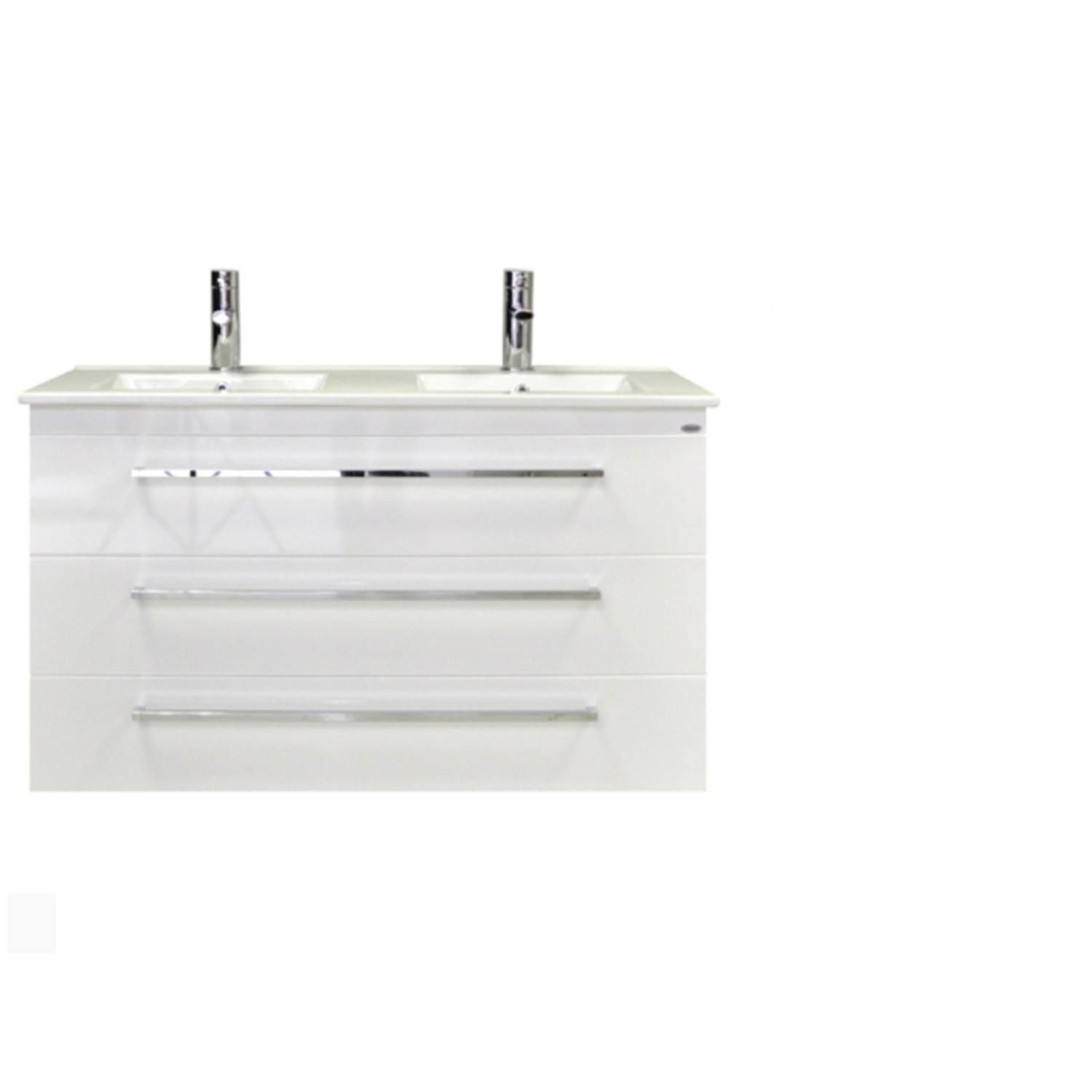 Sanicare Badkamermeubelset  Q1 3 Soft Close Lades Grey Wood 121x46 cm