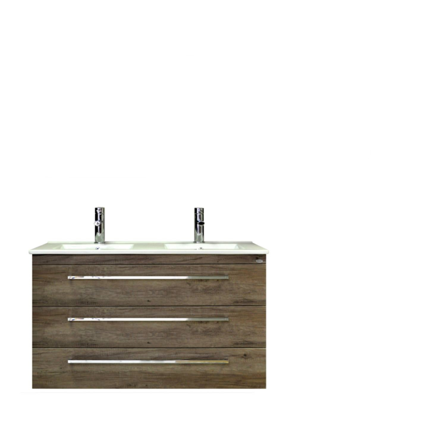 Sanicare Badkamermeubelset  Q1 3 Soft Close Lades Truffel 121x46 cm