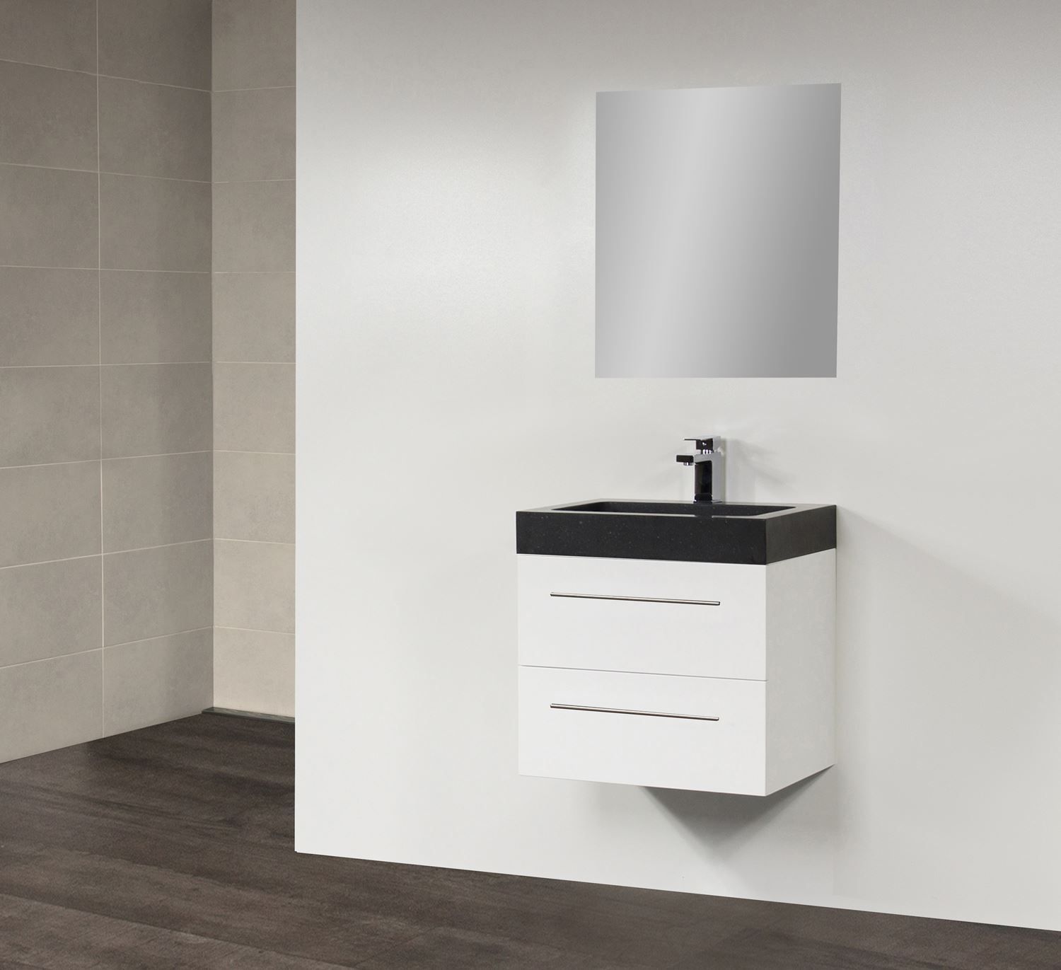 Sanitop Badkamermeubel Exclusive Black Spirit 60 cm Wit