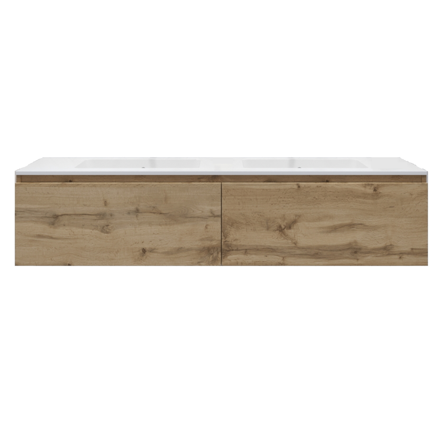 Gliss Design Badkamermeubelset Gliss Eros 180 cm Met Wastafel Rustiek Eiken