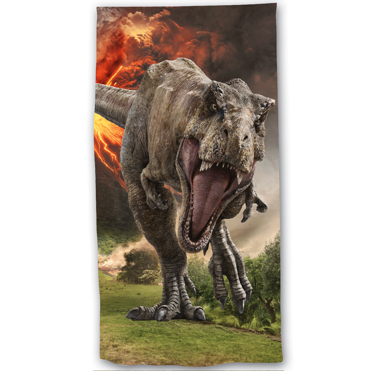 SlaapTextiel Jurassic World Strandlaken Vulkaan - 70 x 140 cm - Katoen