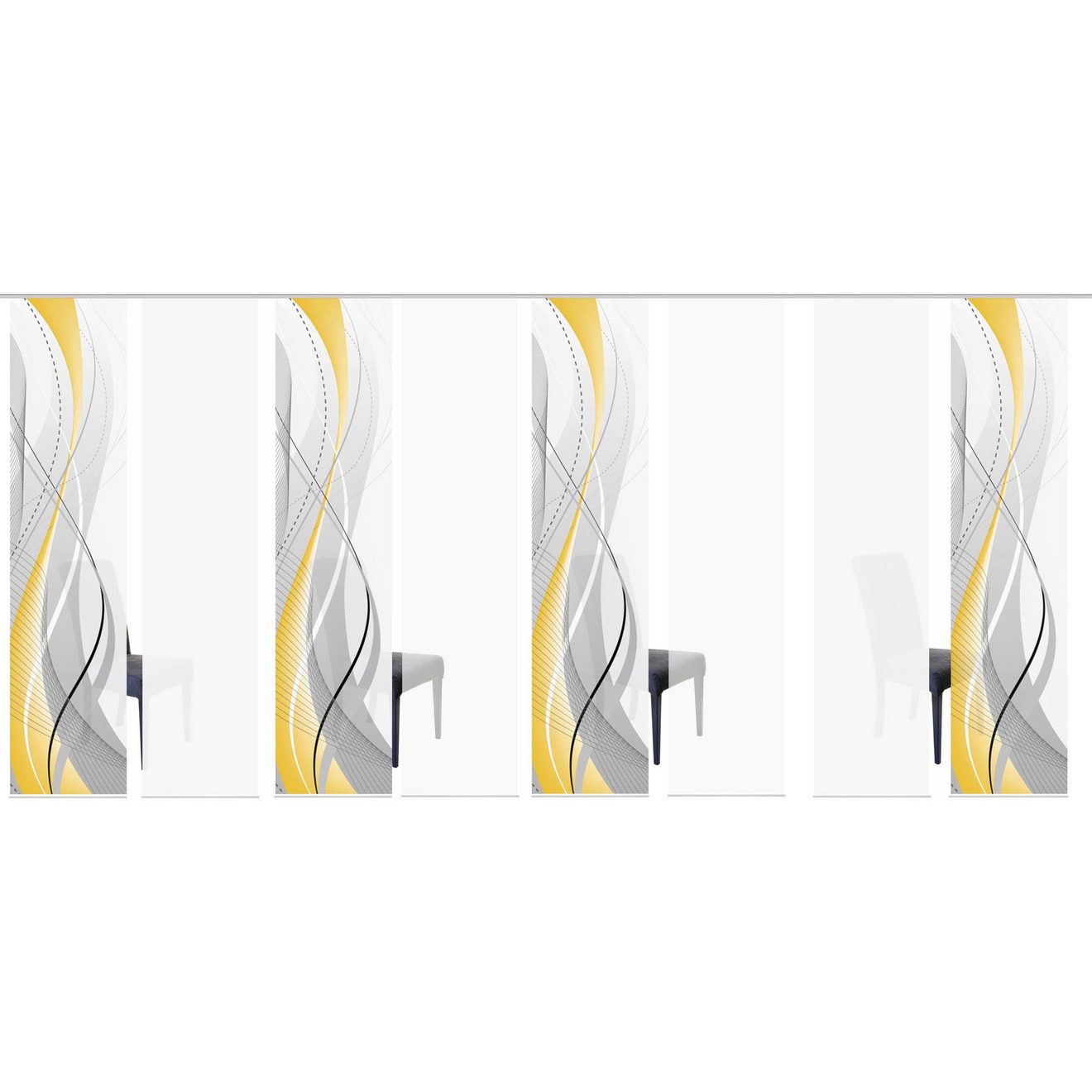 HOME WOHNIDEEN Paneelgordijn CARLISLE set van 8 (8 stuks)